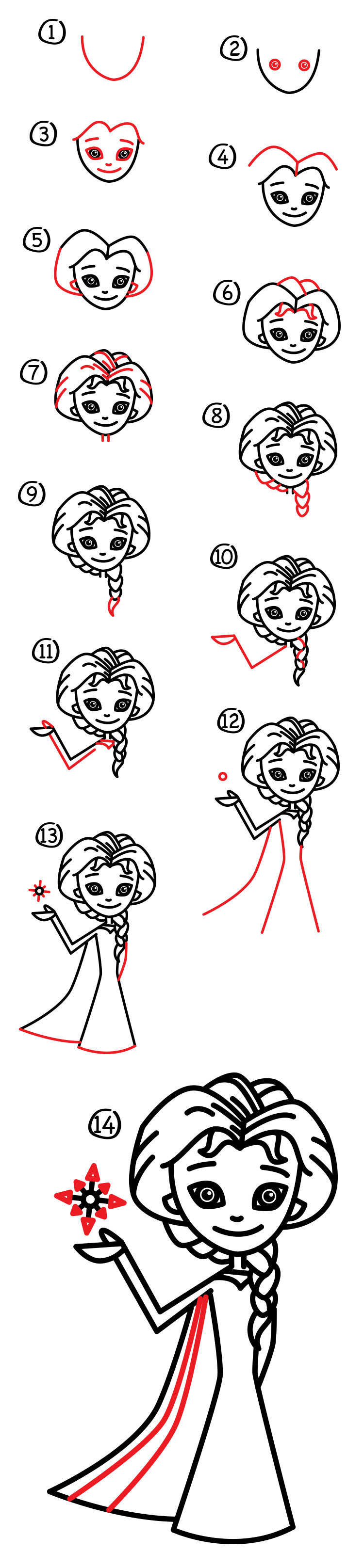 How To Draw Elsa (for young artists) Art For Kids Hub