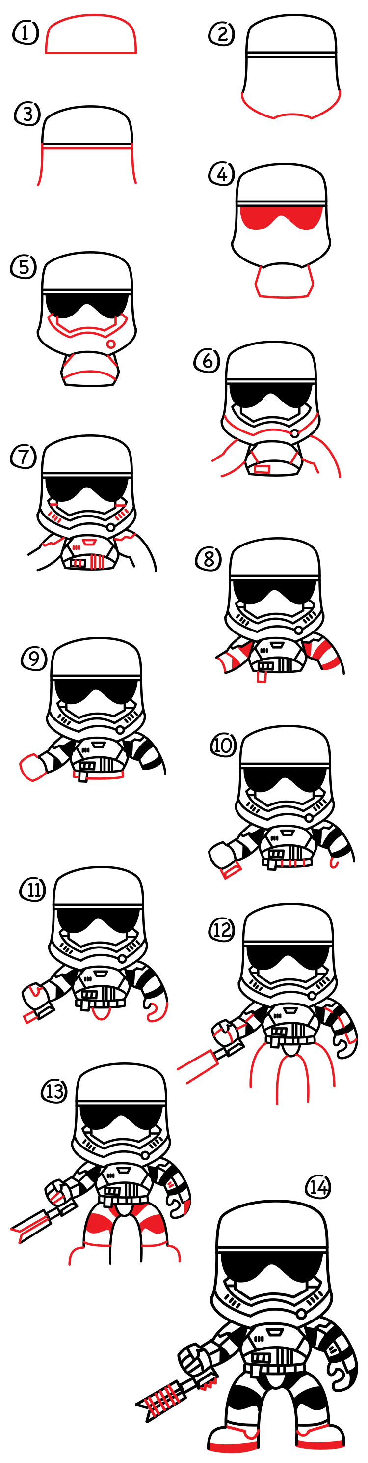 How To Draw A POP! Stormtrooper FN-2199 - Art For Kids Hub