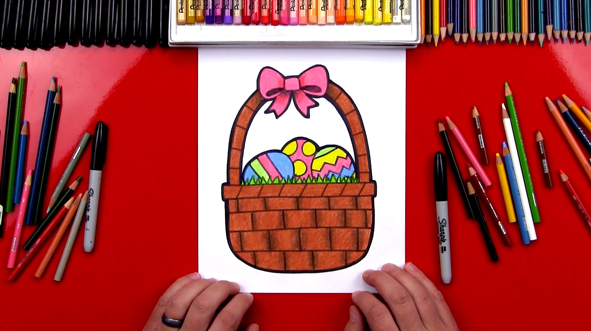 How To Draw An Easter Basket - Art For Kids Hub