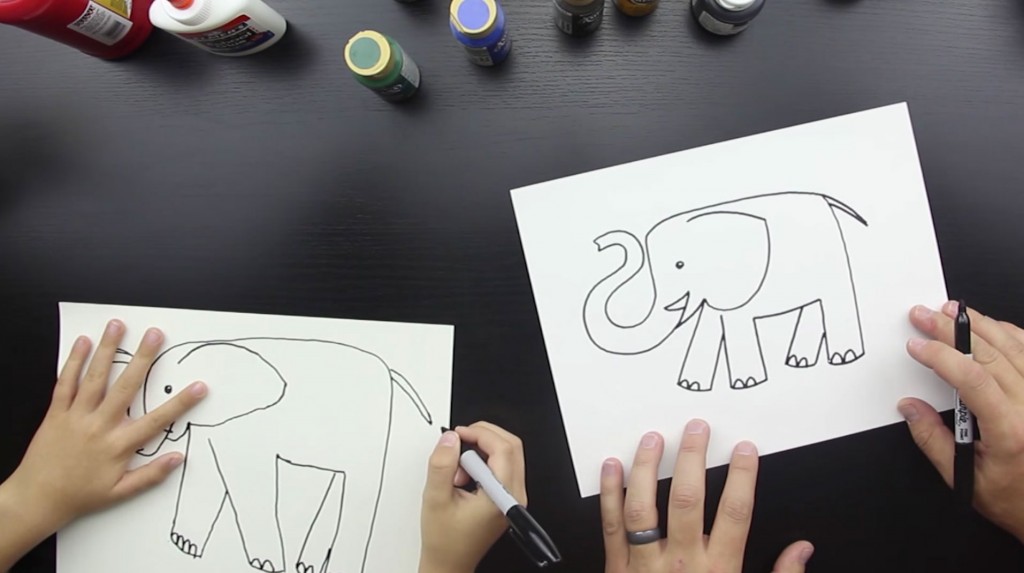 safari animals how to draw