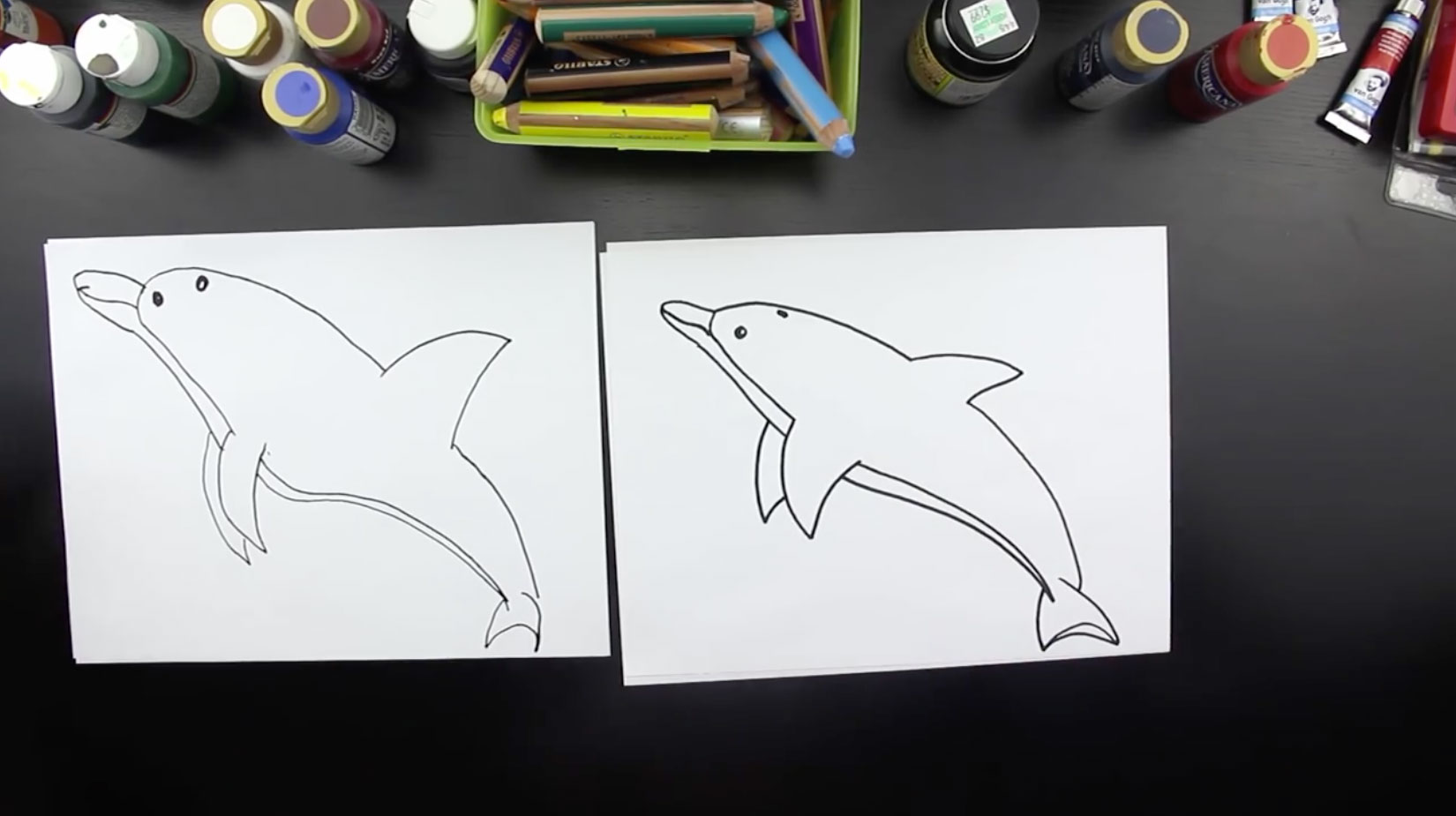 Bottlenose dolphin pen sketches | Jen Richards