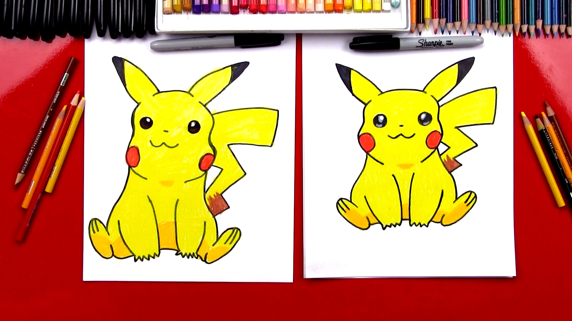 Learn how to draw Pikachu in Pokémon - Easy drawings