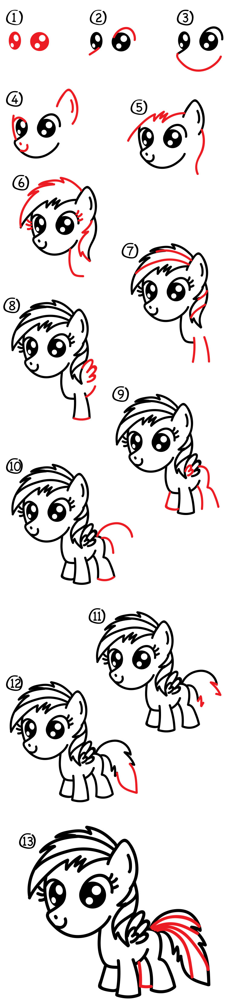 How To Draw Rainbow Dash