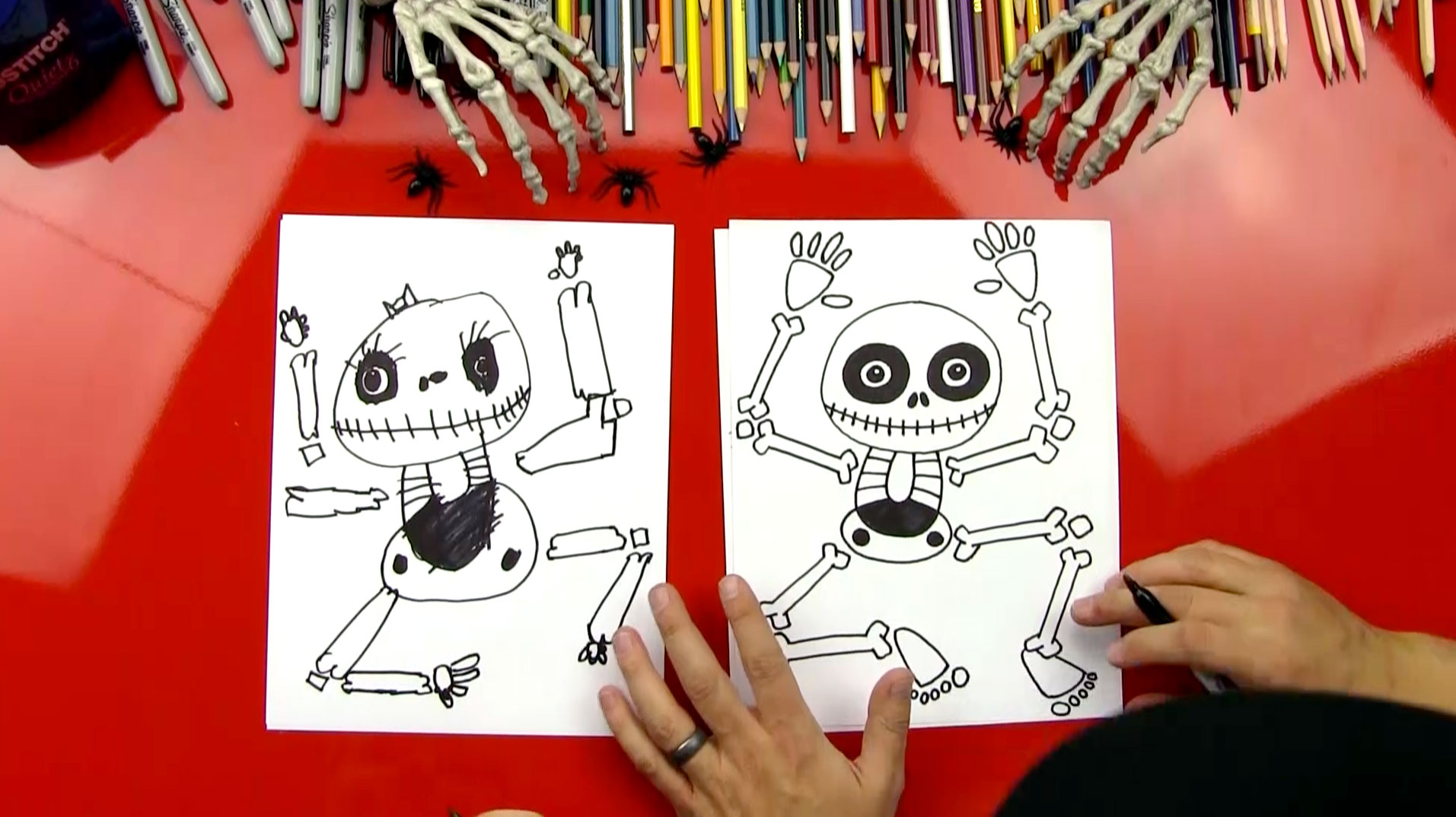 How To Draw A Skeleton - Art For Kids Hub