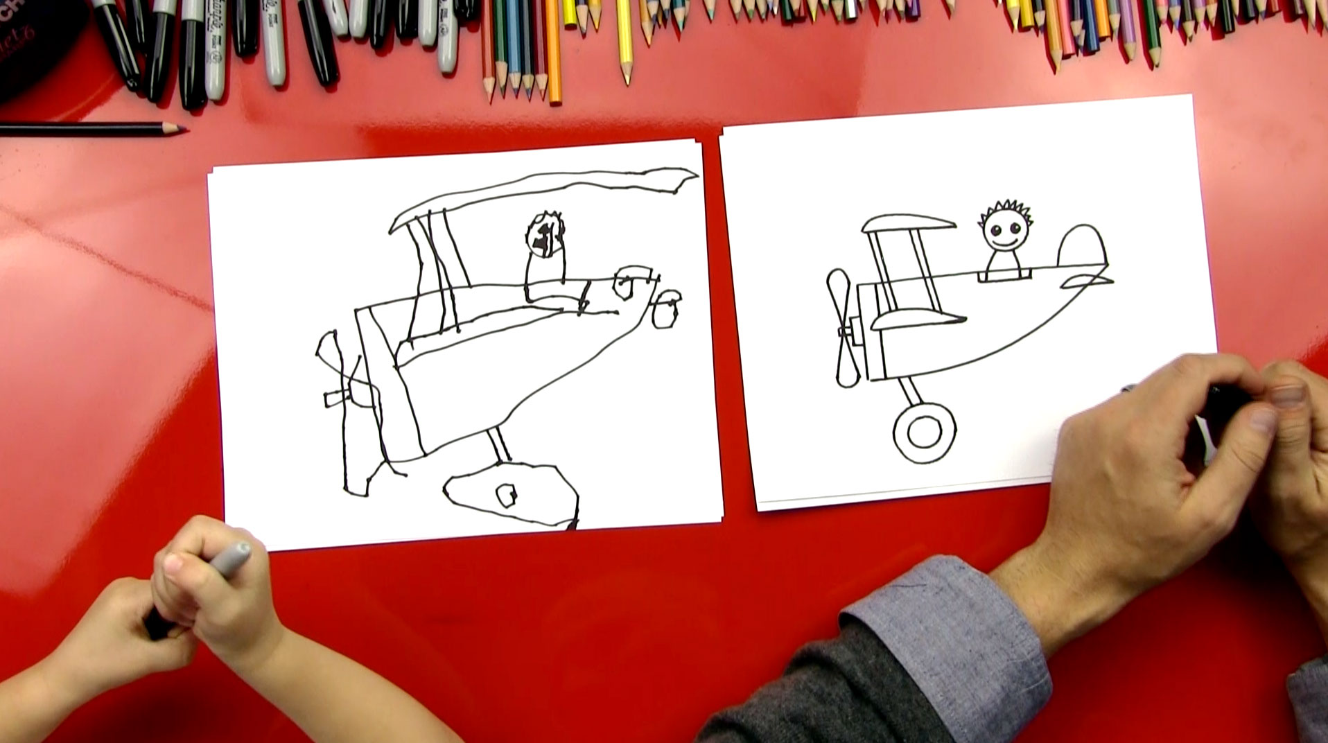How To Draw An Airplane (For Super Young Artists)