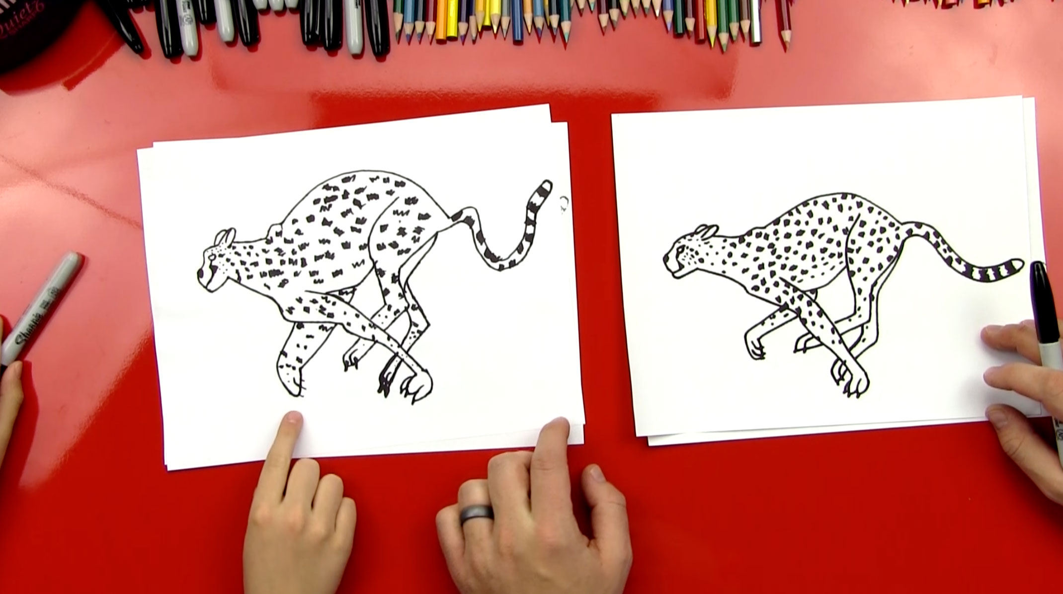 cheetah drawings for kids