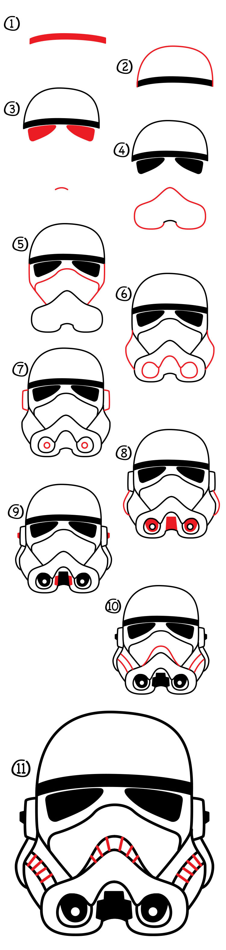 How To Draw A Stormtrooper Helmet Art For Kids Hub