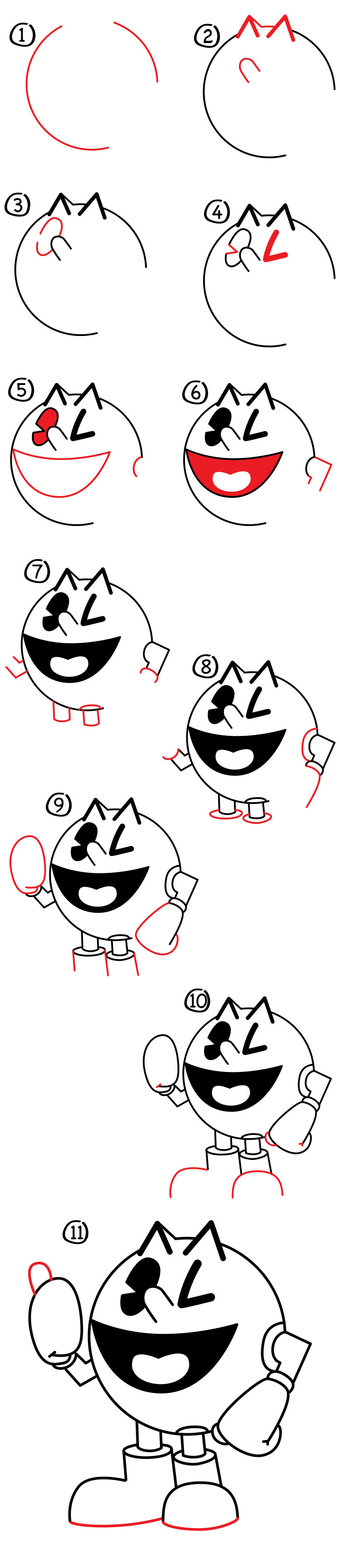 Step 2: Draw Pac-Man’s Eyes