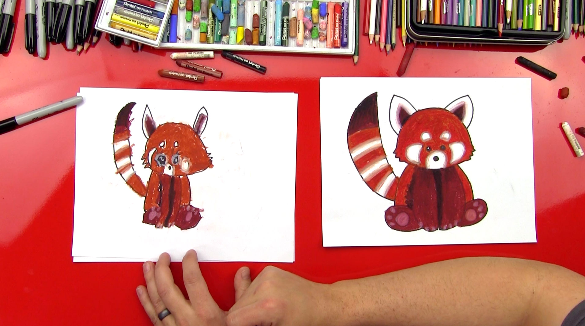 red panda drawing easy