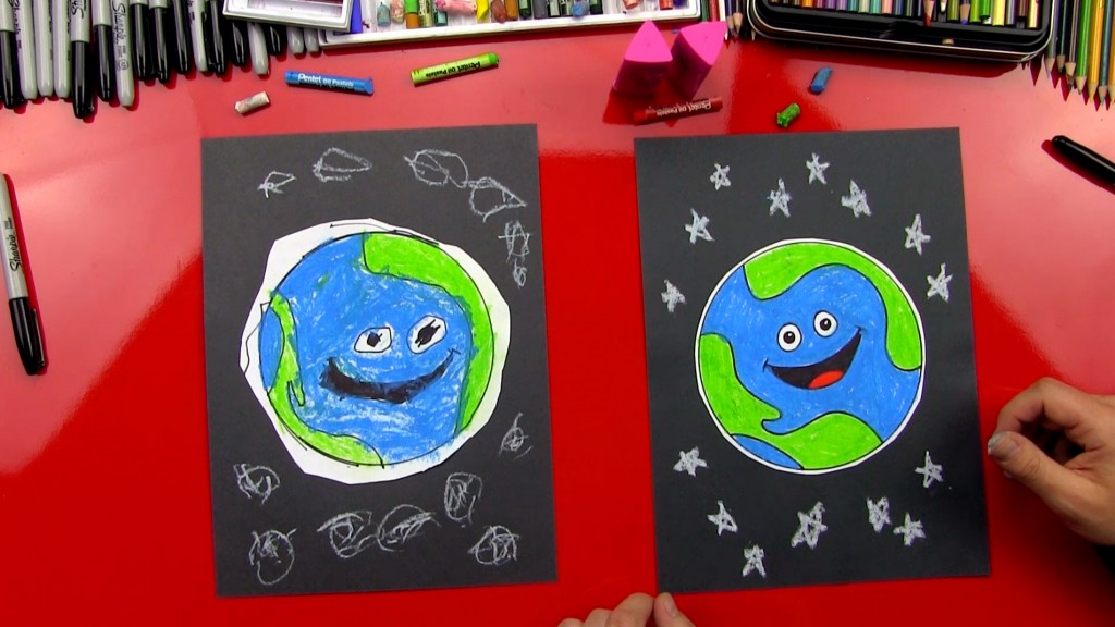 EARTH DAY Art Lesson | EASY Directed Drawing & Painting Video Art Project