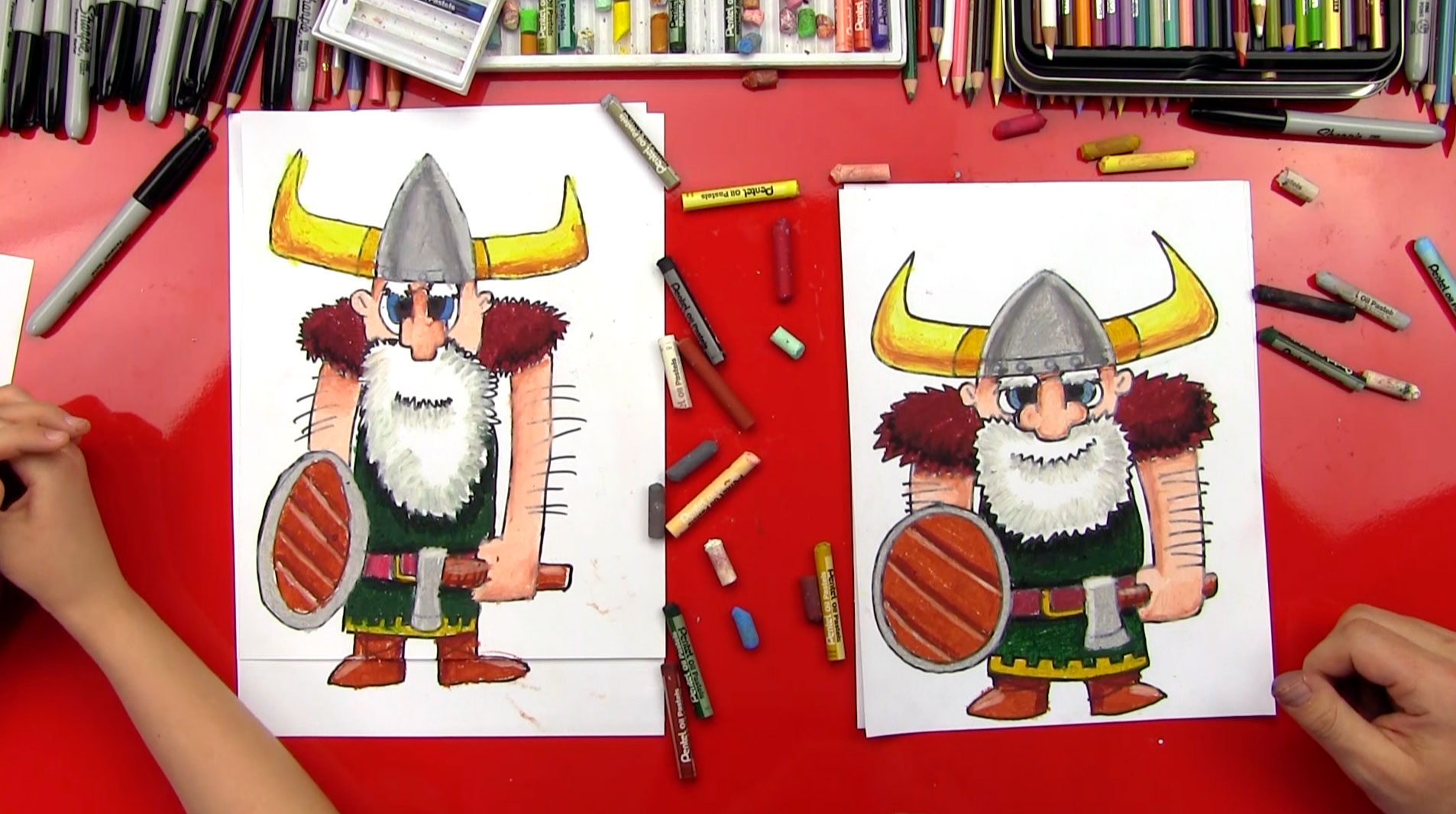 How To Draw A Viking - Art For Kids Hub