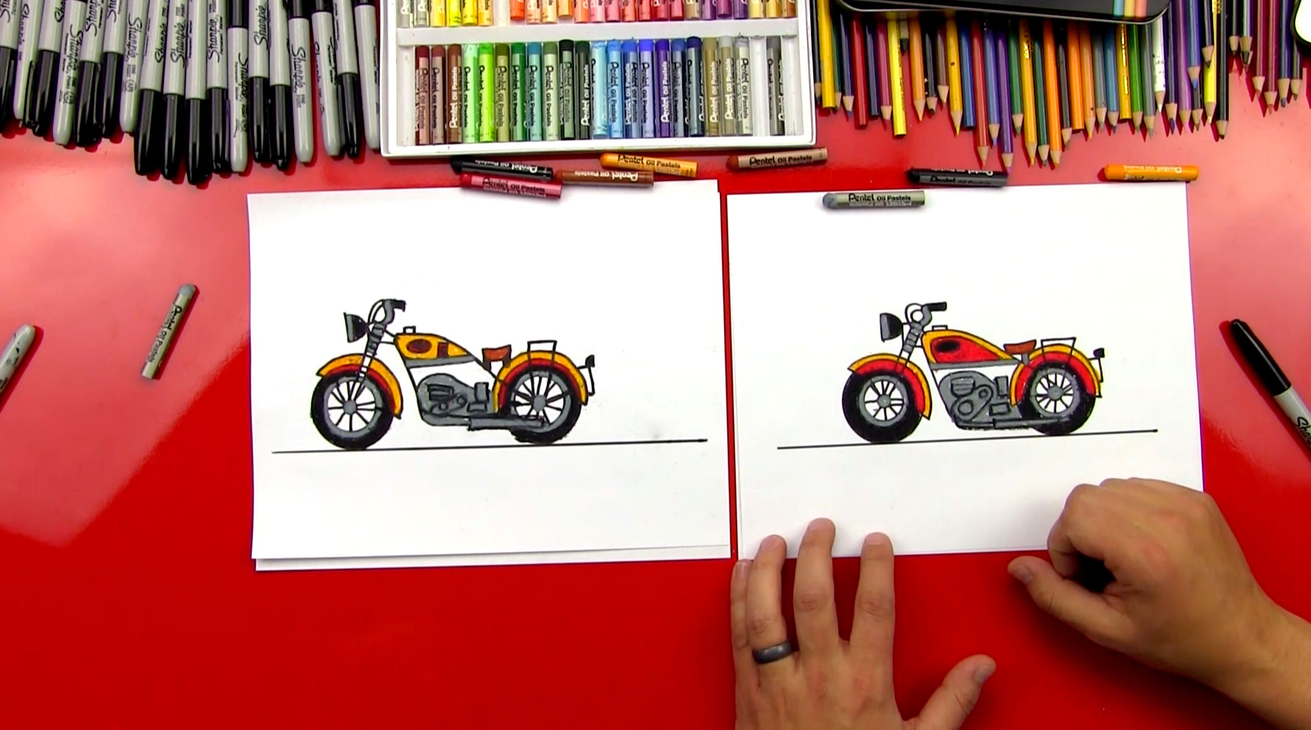 How To Draw A Motorcycle - Art For Kids Hub