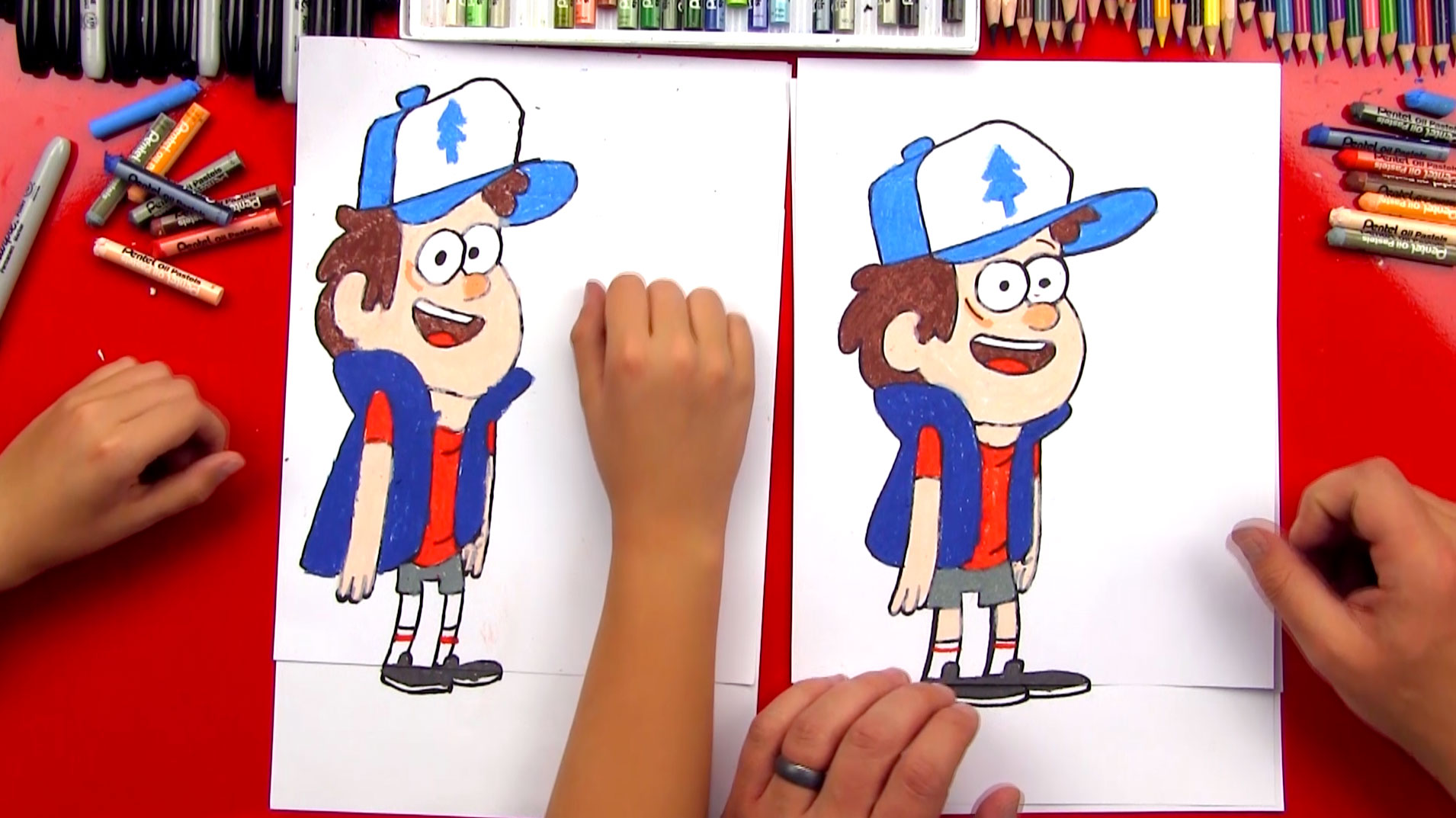 How To Draw Dipper From Gravity Falls Art For Kids Hub