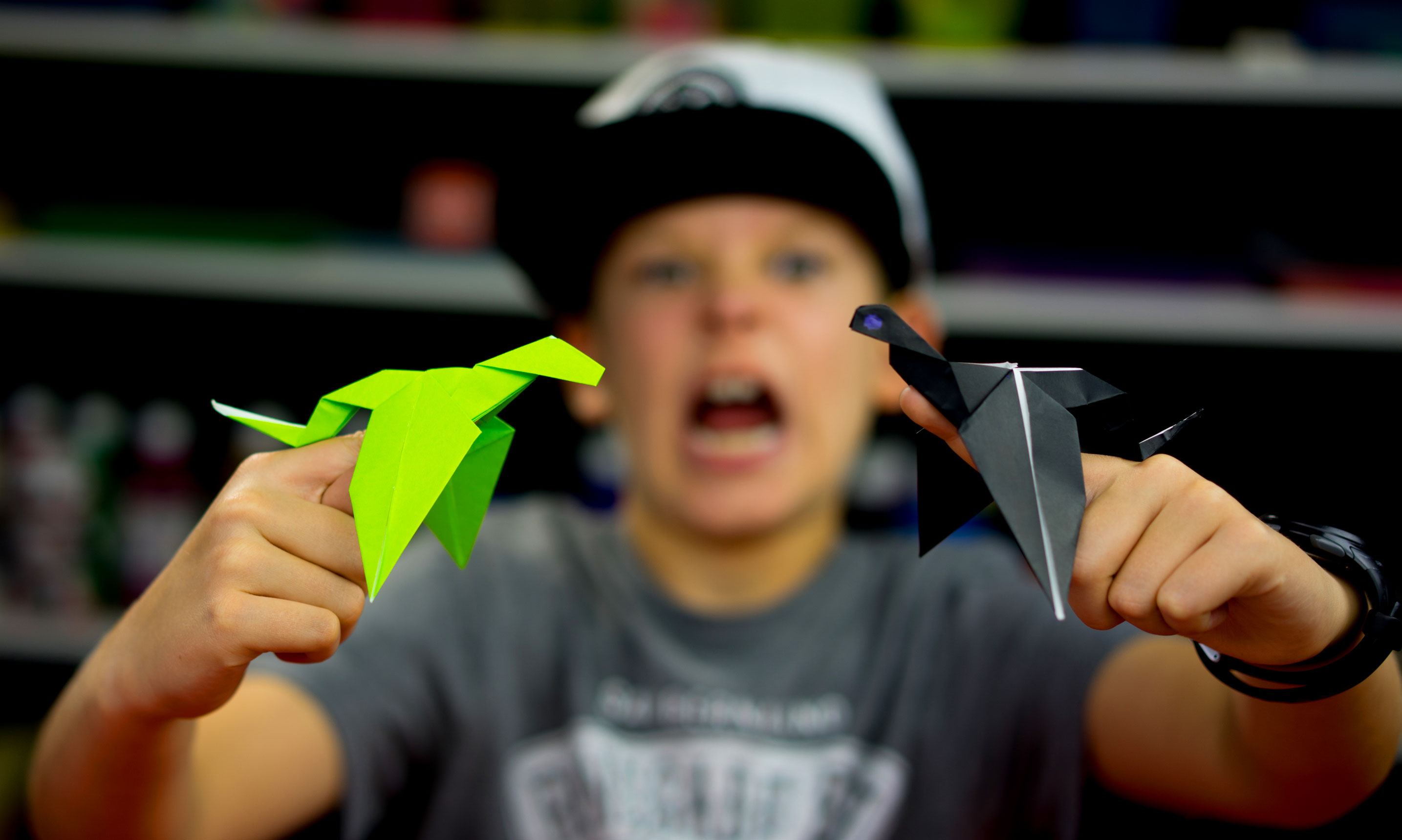 What is the title of this picture ? How To Fold An Origami Dragon - Art For Kids Hub