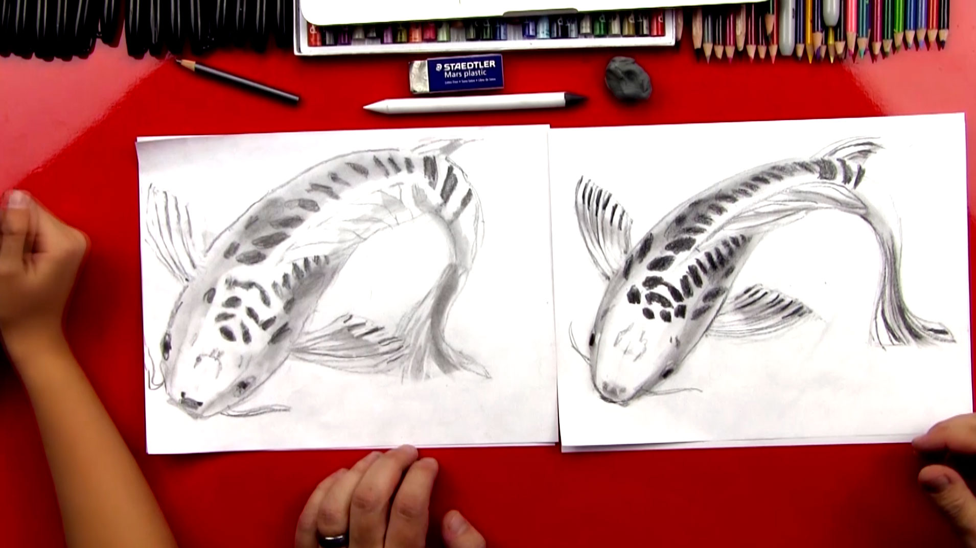Advanced Step By Step How To Sketch A Koi Fish