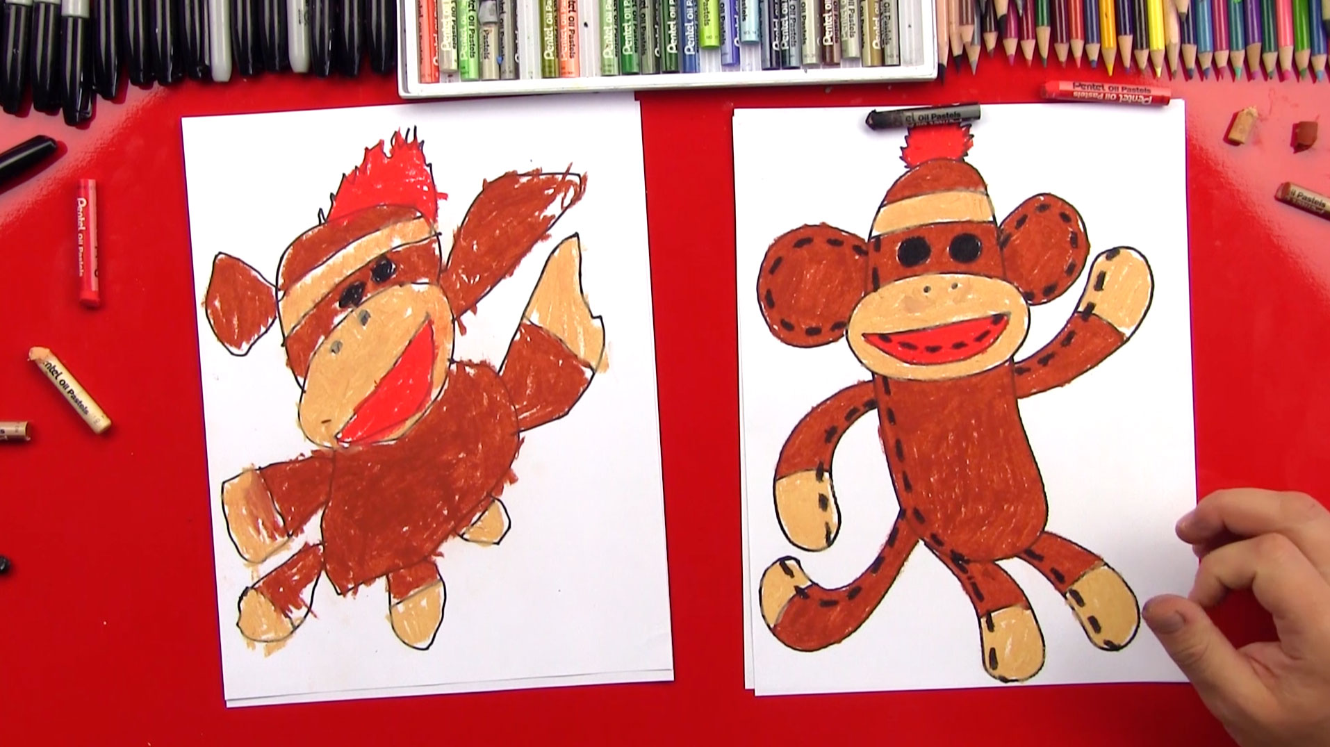 How To Draw A Sock Monkey Art For Kids Hub