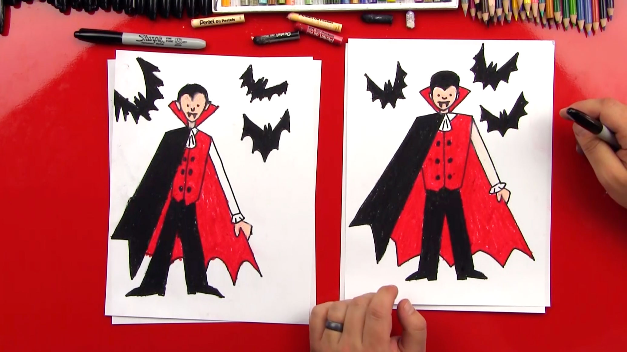 How To Draw A Vampire Art For Kids Hub