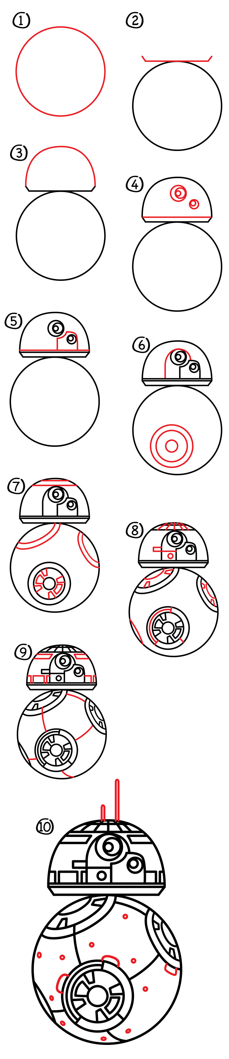 How To Draw BB8 From Star Wars Art For Kids Hub