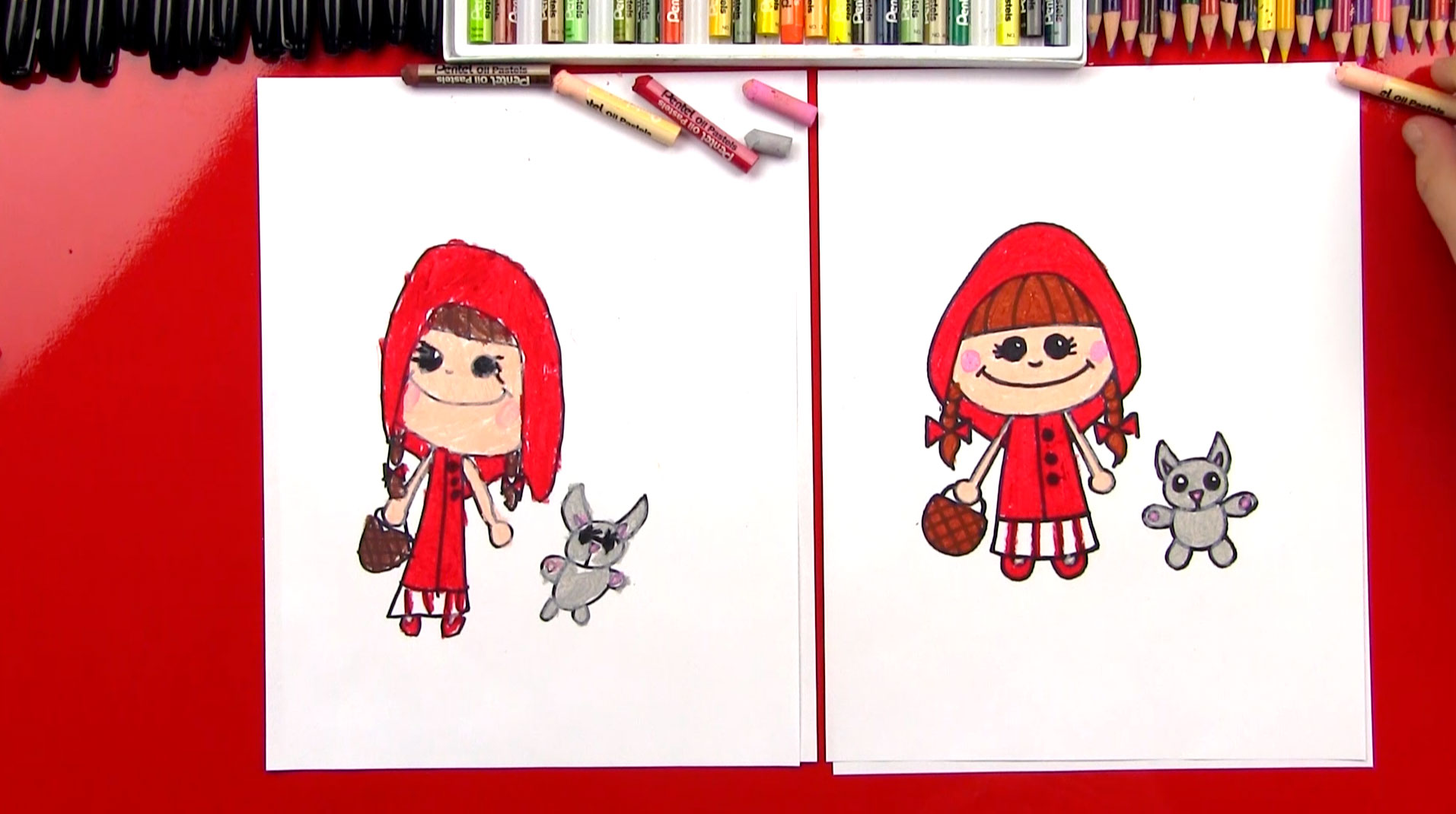 little red riding hood and the wolf drawing