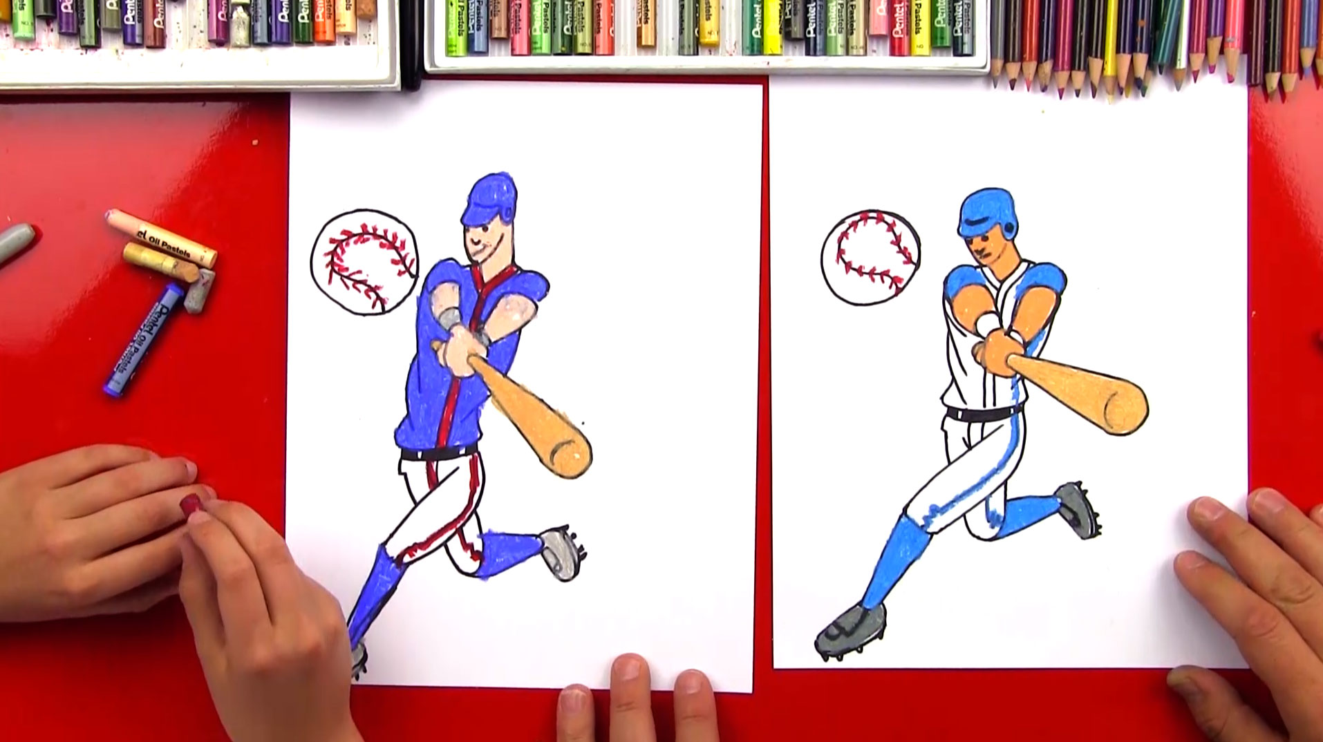 How To Draw A Baseball Player - Art For Kids Hub