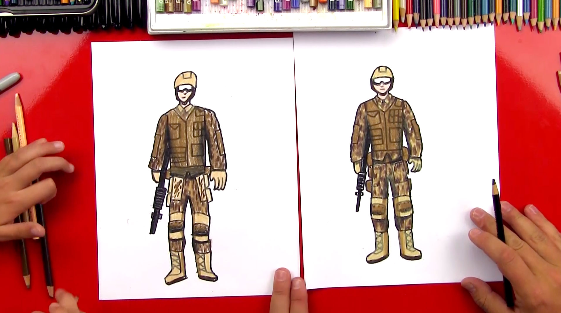 How to draw soldier / LetsDrawIt