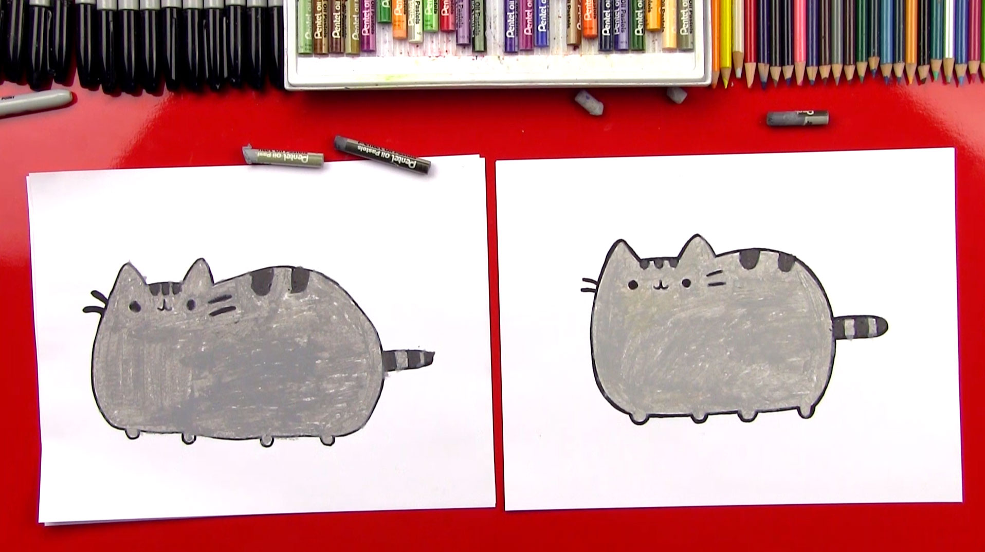 How To Draw The Pusheen Cat - Art For Kids Hub