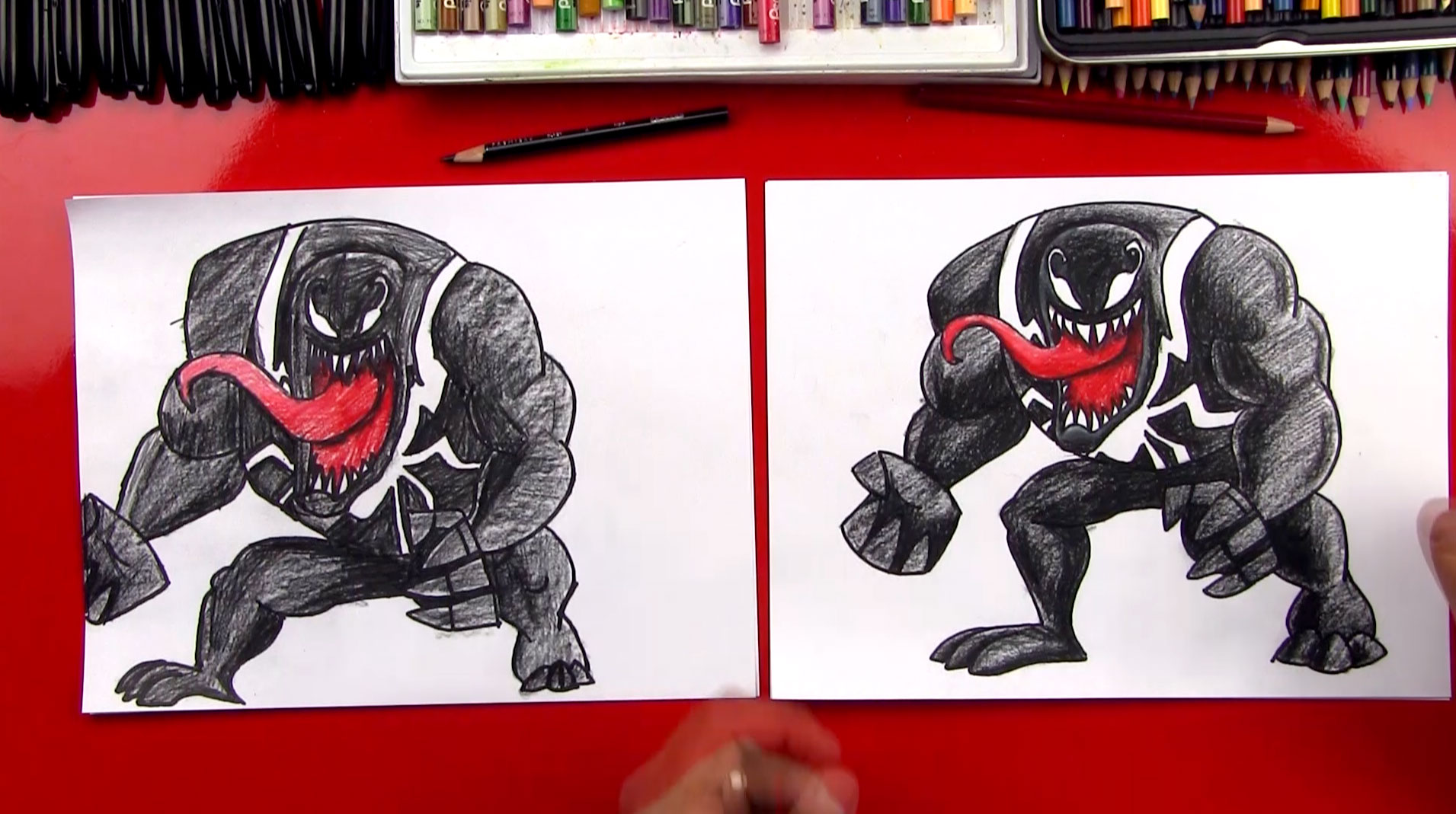 How To Draw Venom Art For Kids Hub