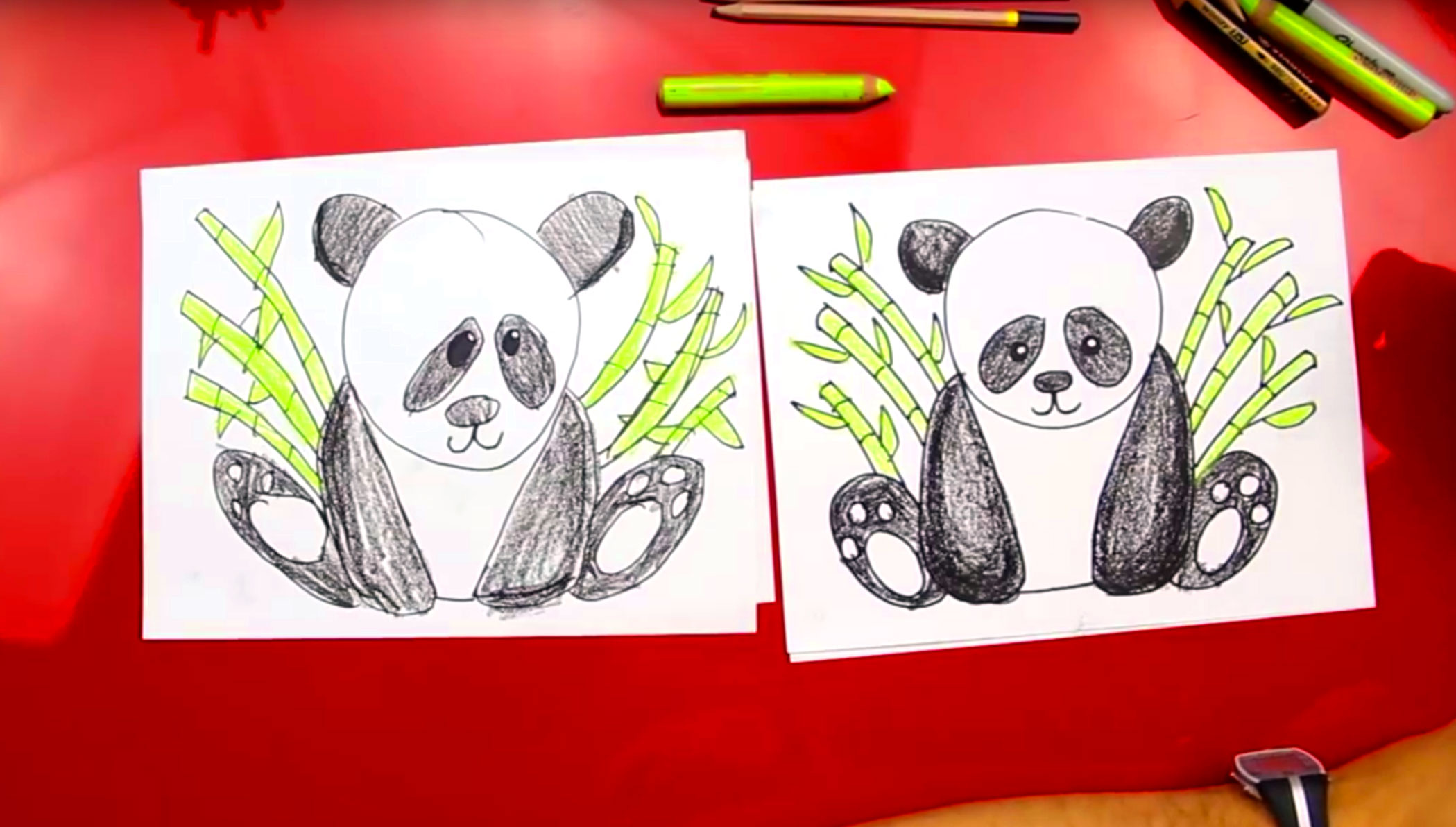 panda drawings for kids