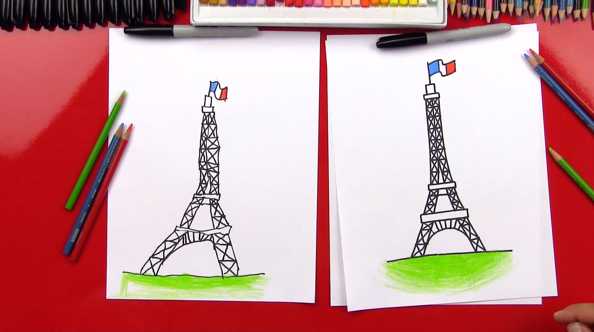 How To Draw The Eiffel Tower - Art For Kids Hub