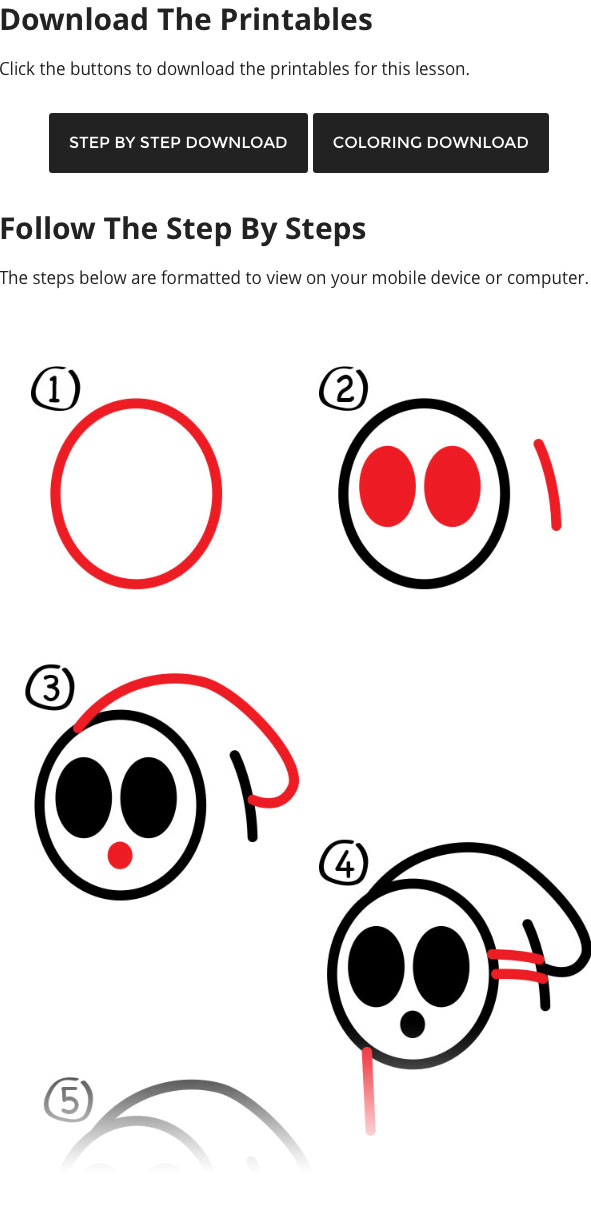 How To Draw Shy Guy From Mario - Art For Kids Hub