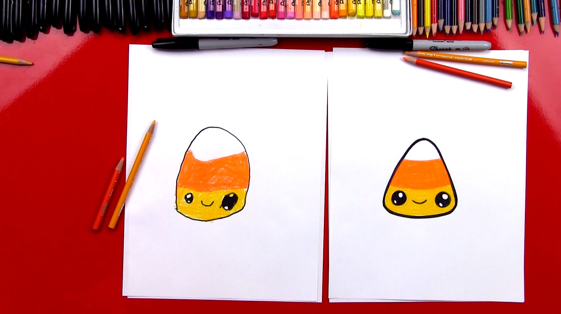 How To Draw A Candy Corn Art For Kids Hub
