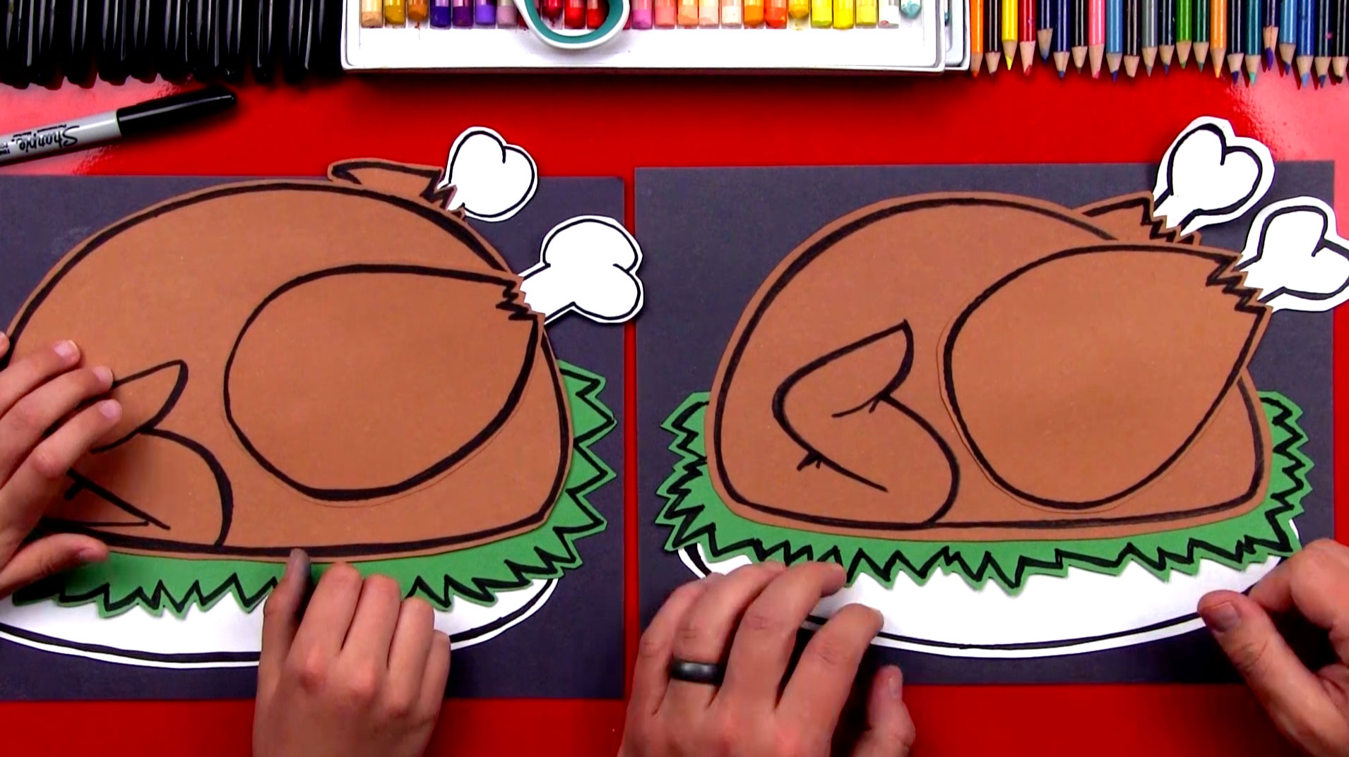 How To Draw A Cooked Turkey (Cutout)