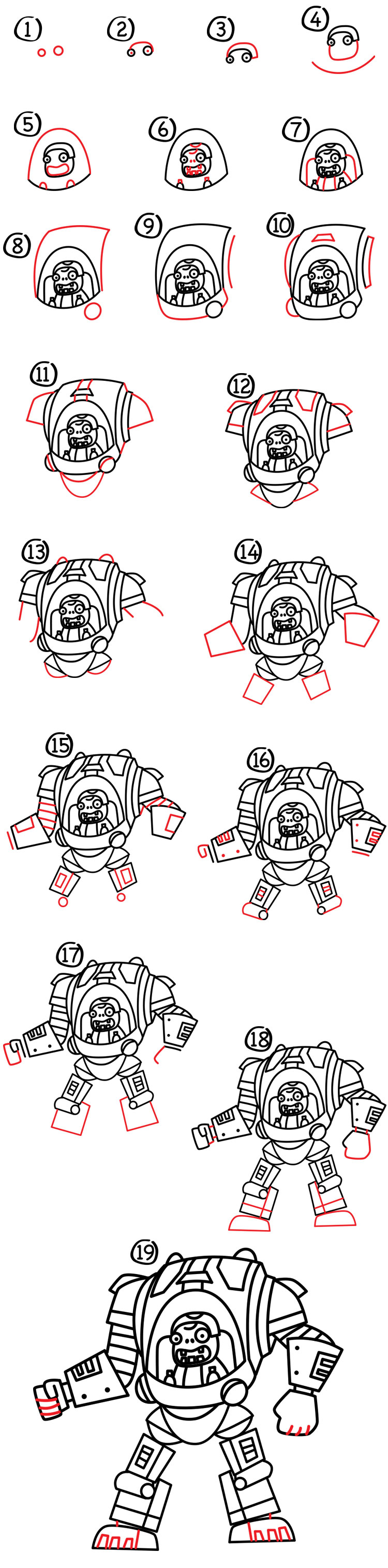 How To Draw Z-Mech From Plants Vs. Zombies Garden Warfare 2 - Art For ...