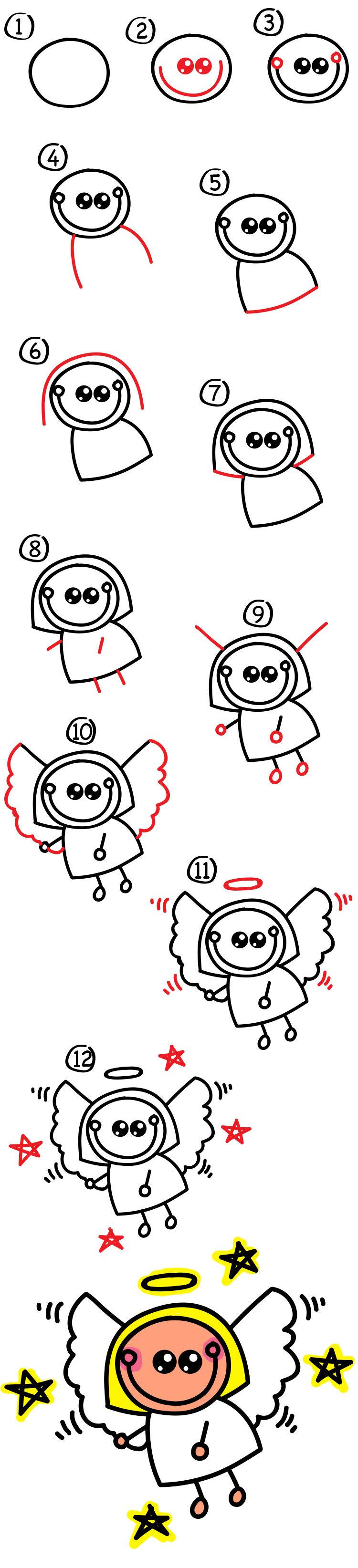 How To Draw An Angel - Art For Kids Hub