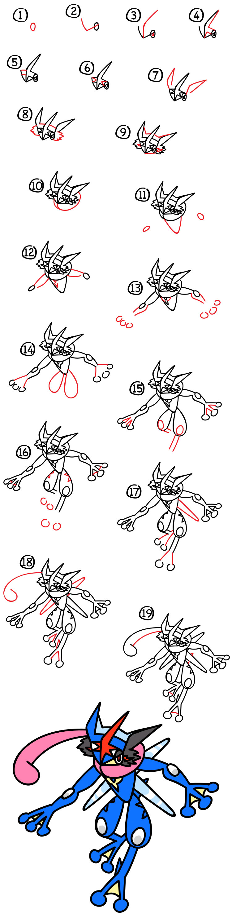 How To Draw AshGreninja From Pokemon Art For Kids Hub