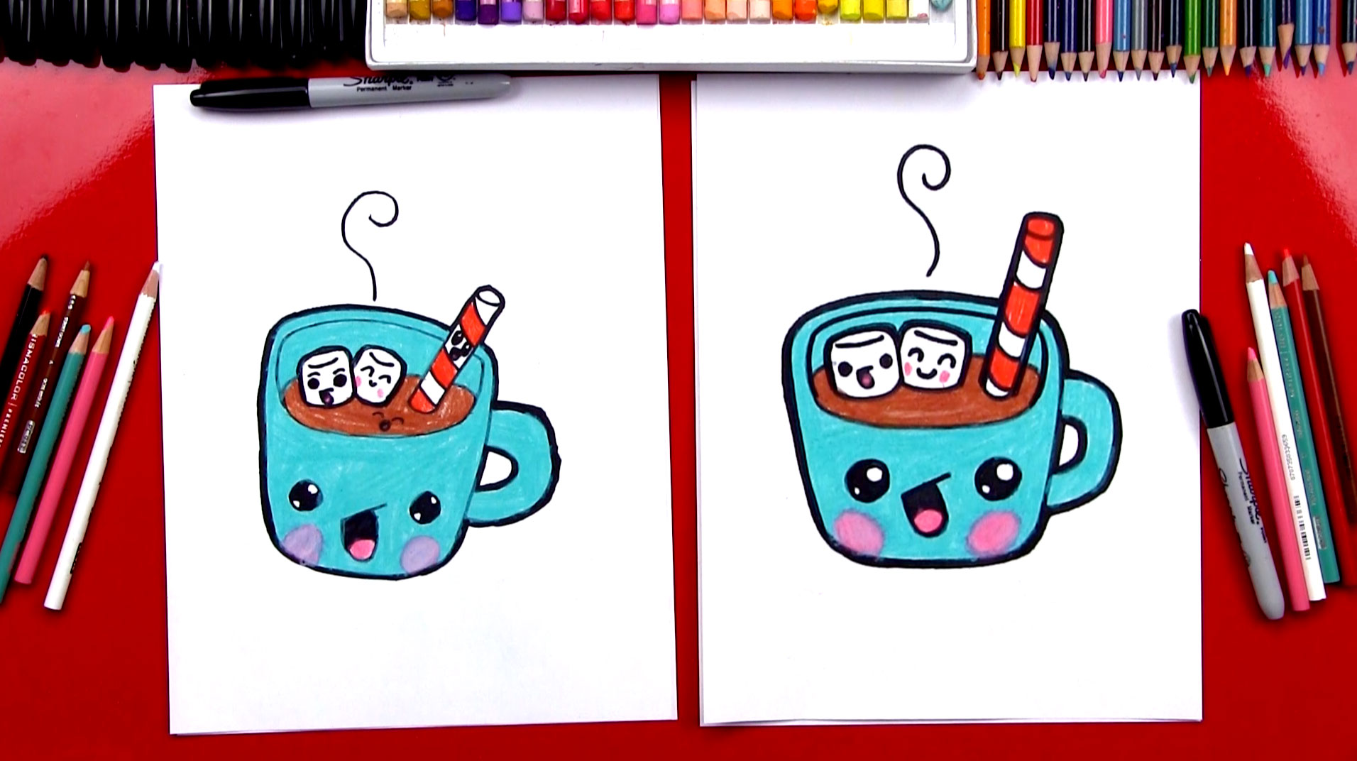 How To Draw Cartoon Hot Chocolate Art For Kids Hub