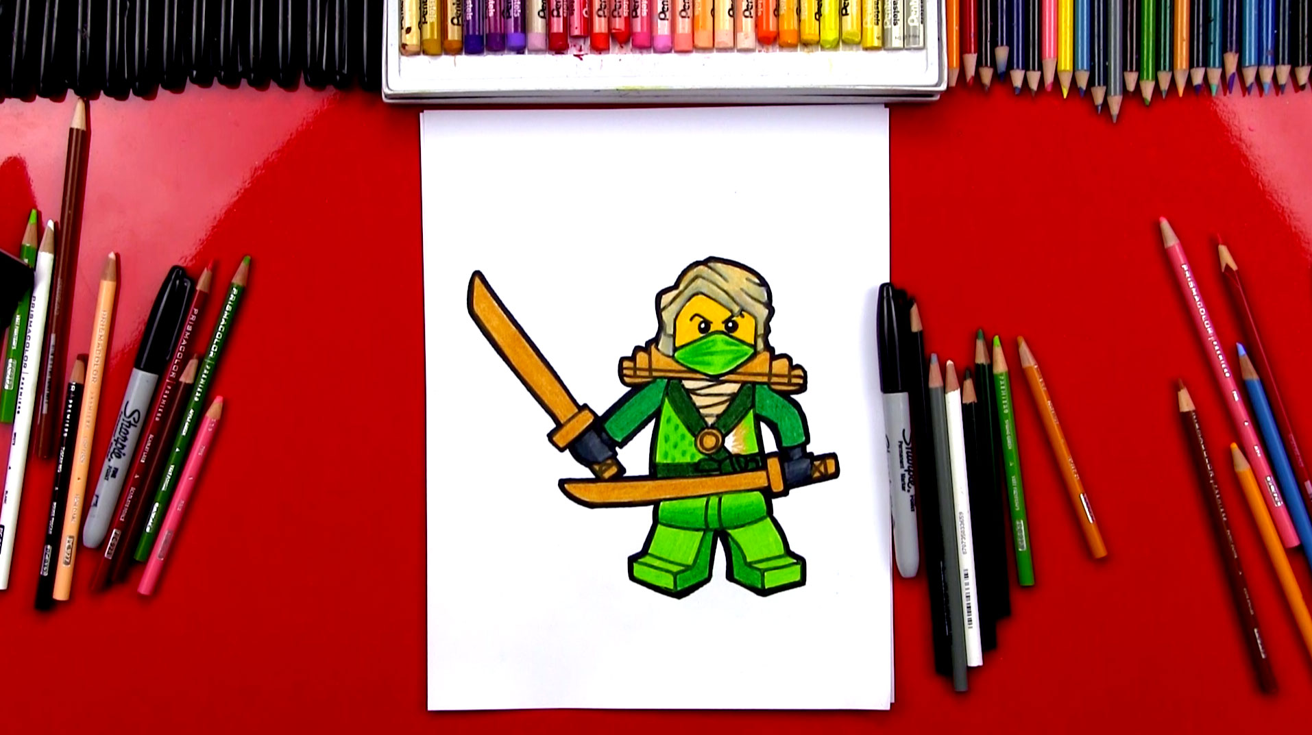 How To Draw Lloyd From Ninjago Art For Kids Hub