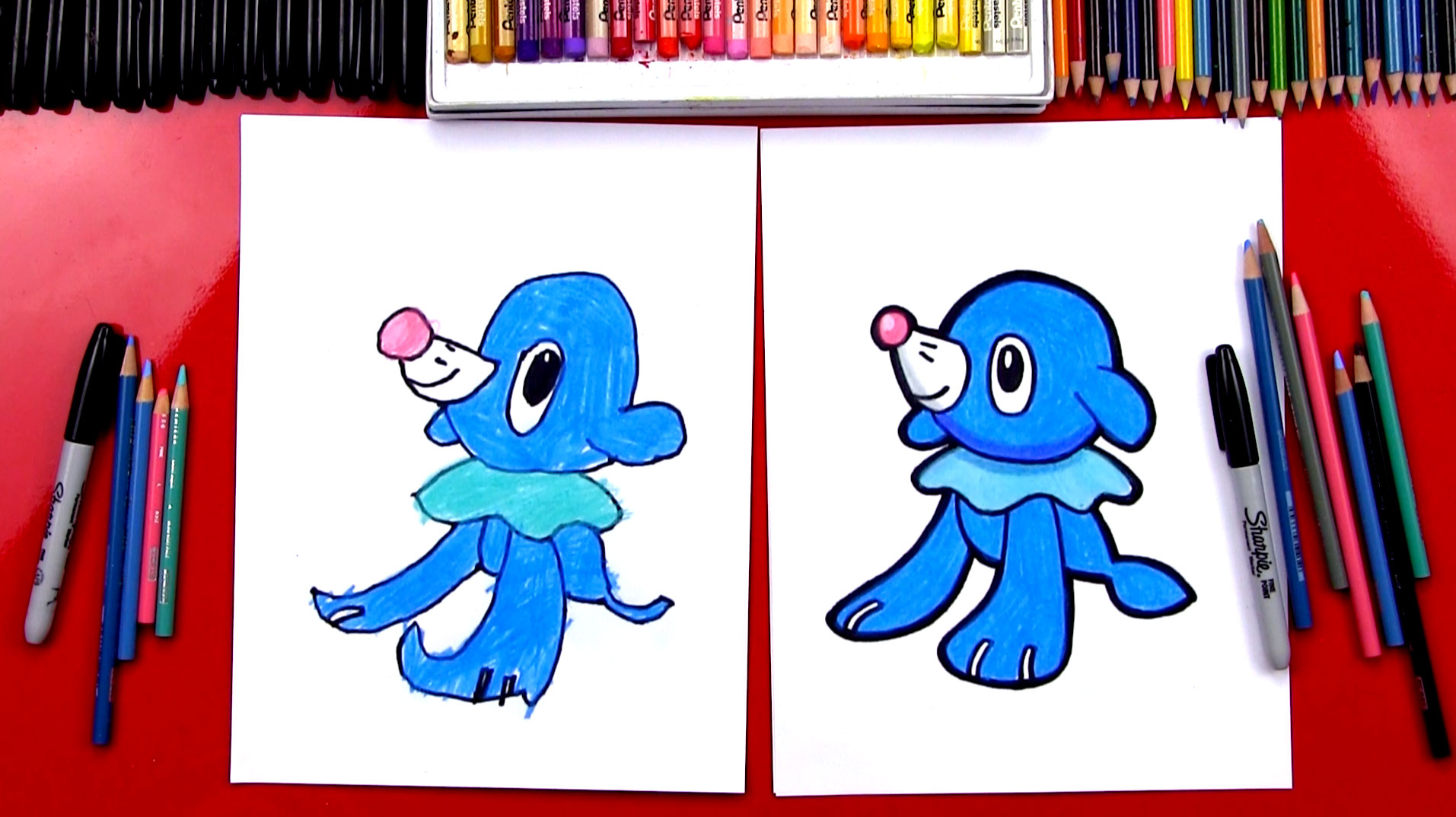 How To Draw Popplio Pokemon - Art For Kids Hub