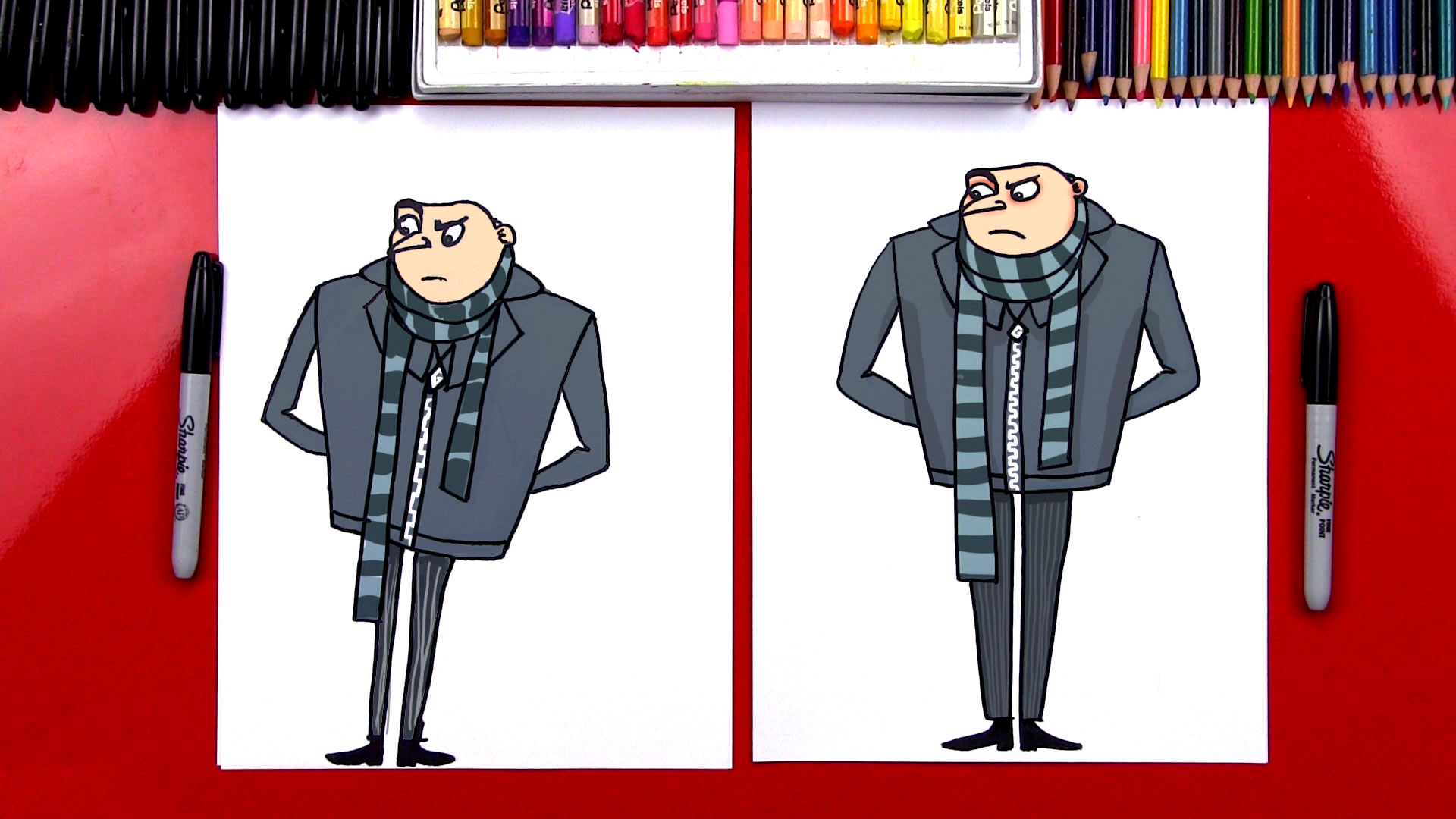 How To Draw Gru From Despicable Me Art For Kids Hub