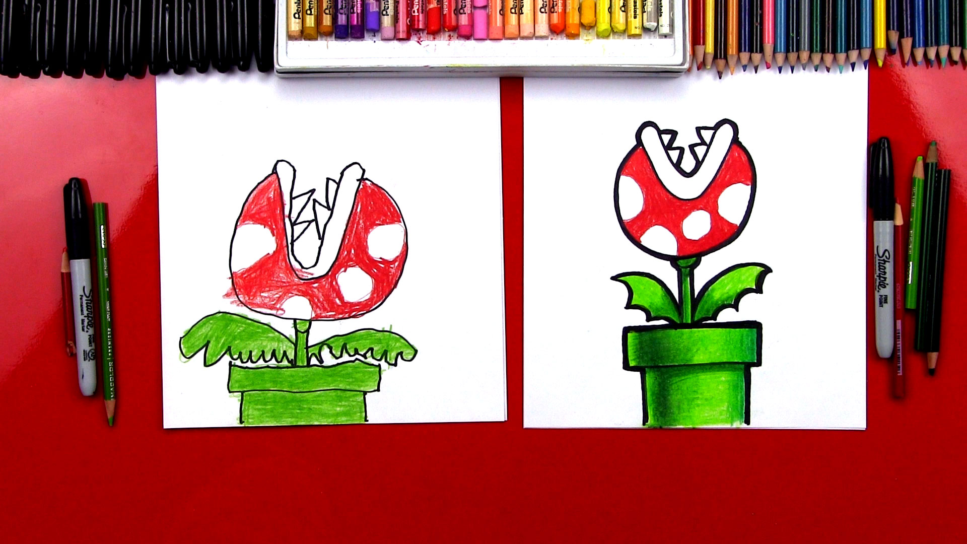 How To Draw A Mario Piranha Plant Art For Kids Hub