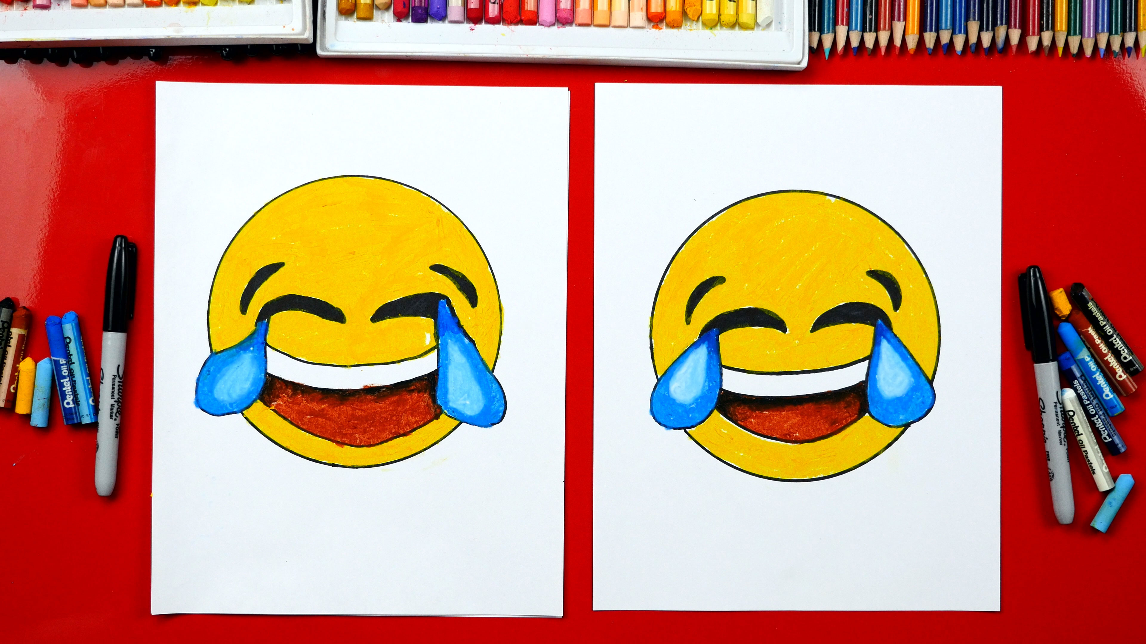 HOW TO DRAW THE SMILE 😄 EMOJI - YouTube