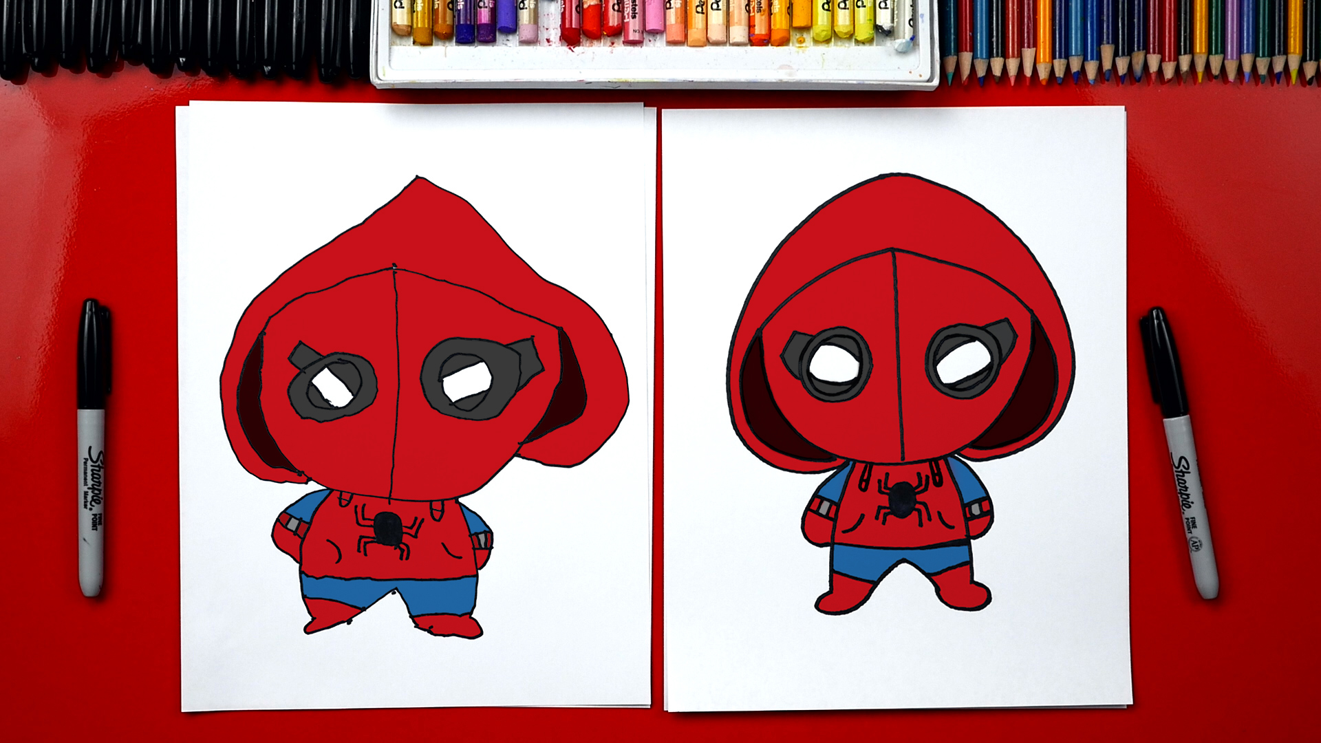 How To Draw Spider-Man Homecoming - Art For Kids Hub -