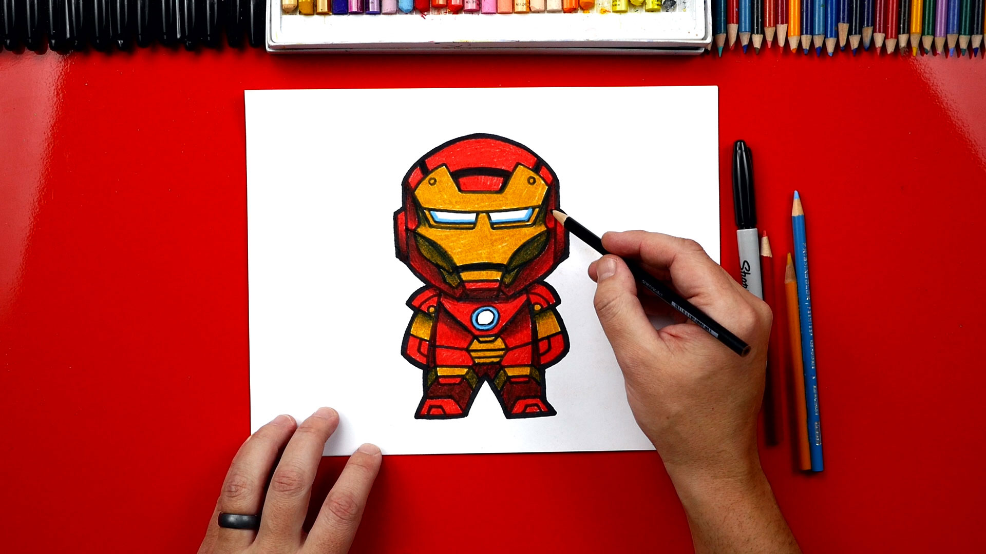 How To Draw Iron Man - Art For Kids Hub