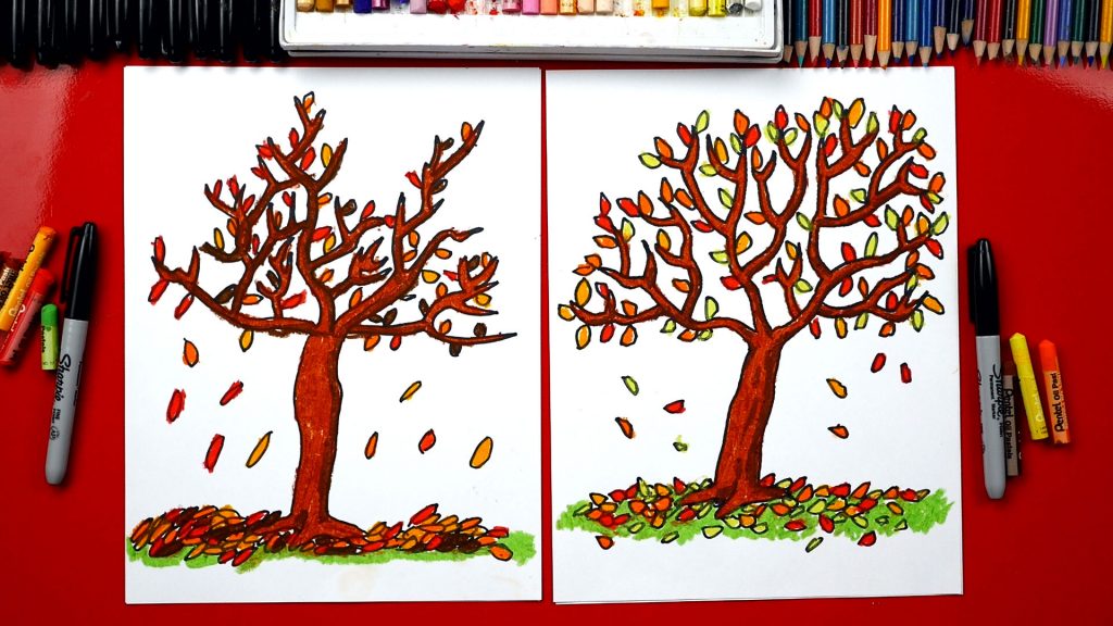 How to Draw Autumn Season | Easy Autumn Season Scenery Drawing | Art  drawings for kids, Art drawings beautiful, Oil pastel drawings
