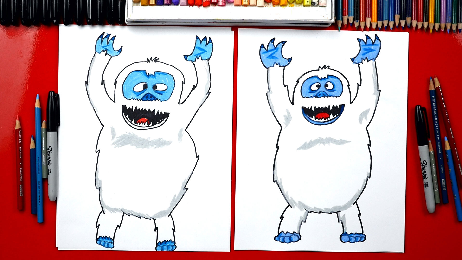 abominable snowman rudolph drawing