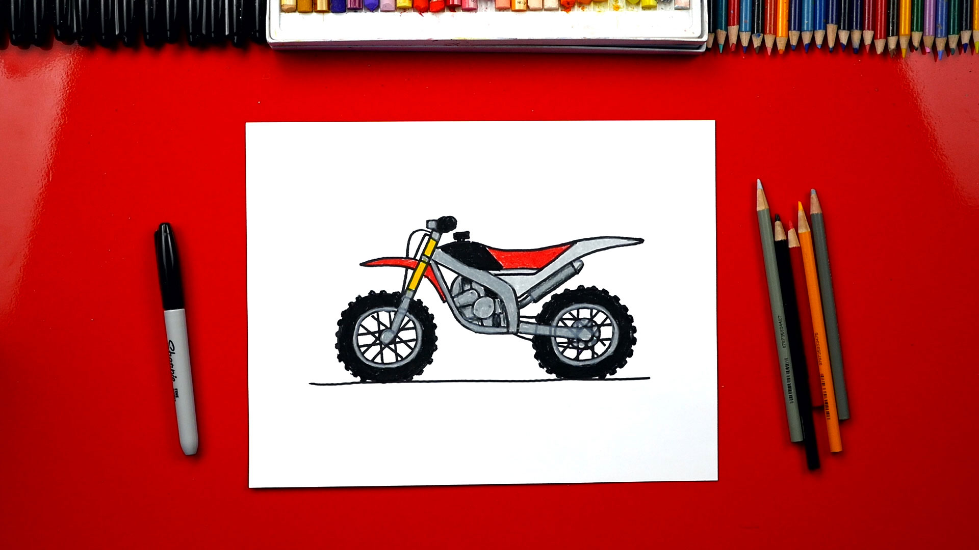 How to Draw an Easy Bike - Easy Drawing Tutorial For Kids