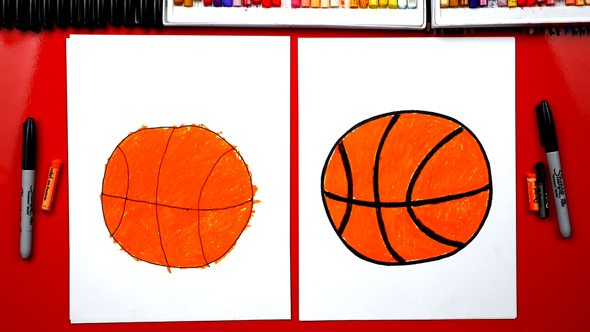 How To Draw A Basketball - For Young Artists