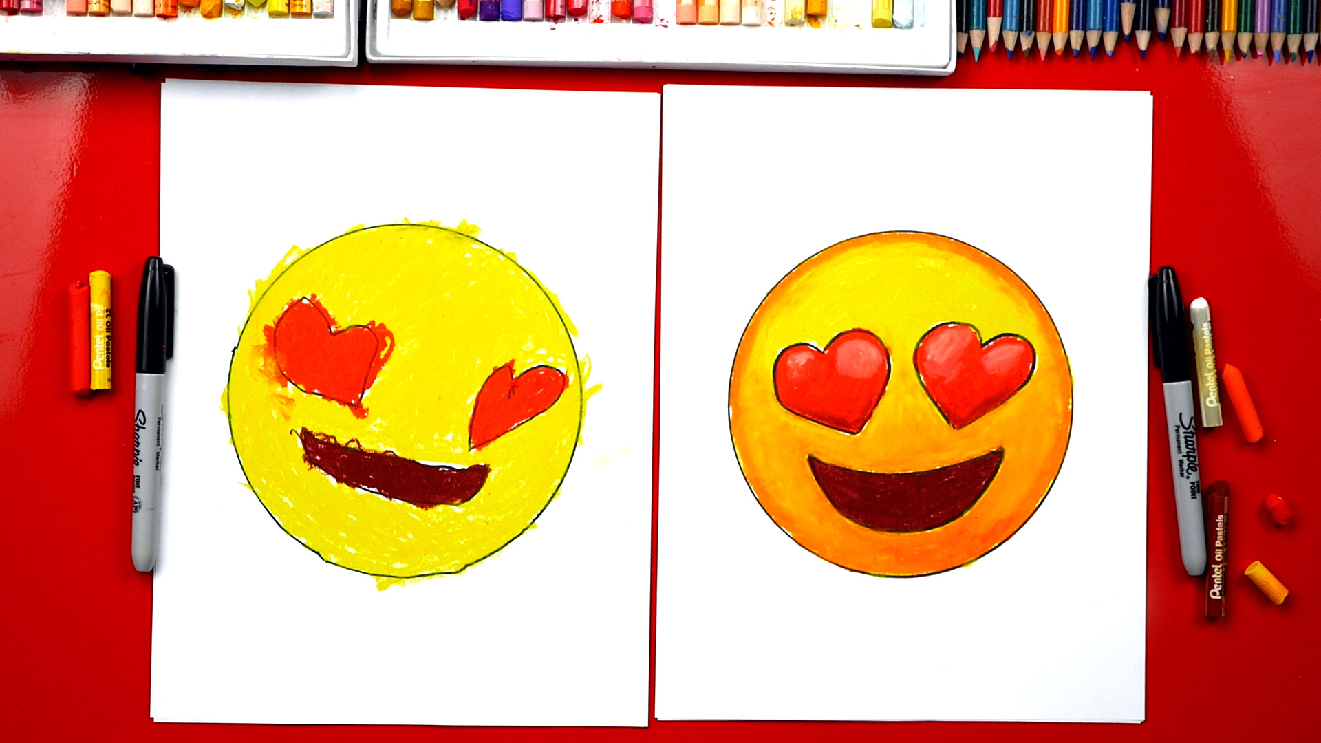 Flushed Emoji Drawing