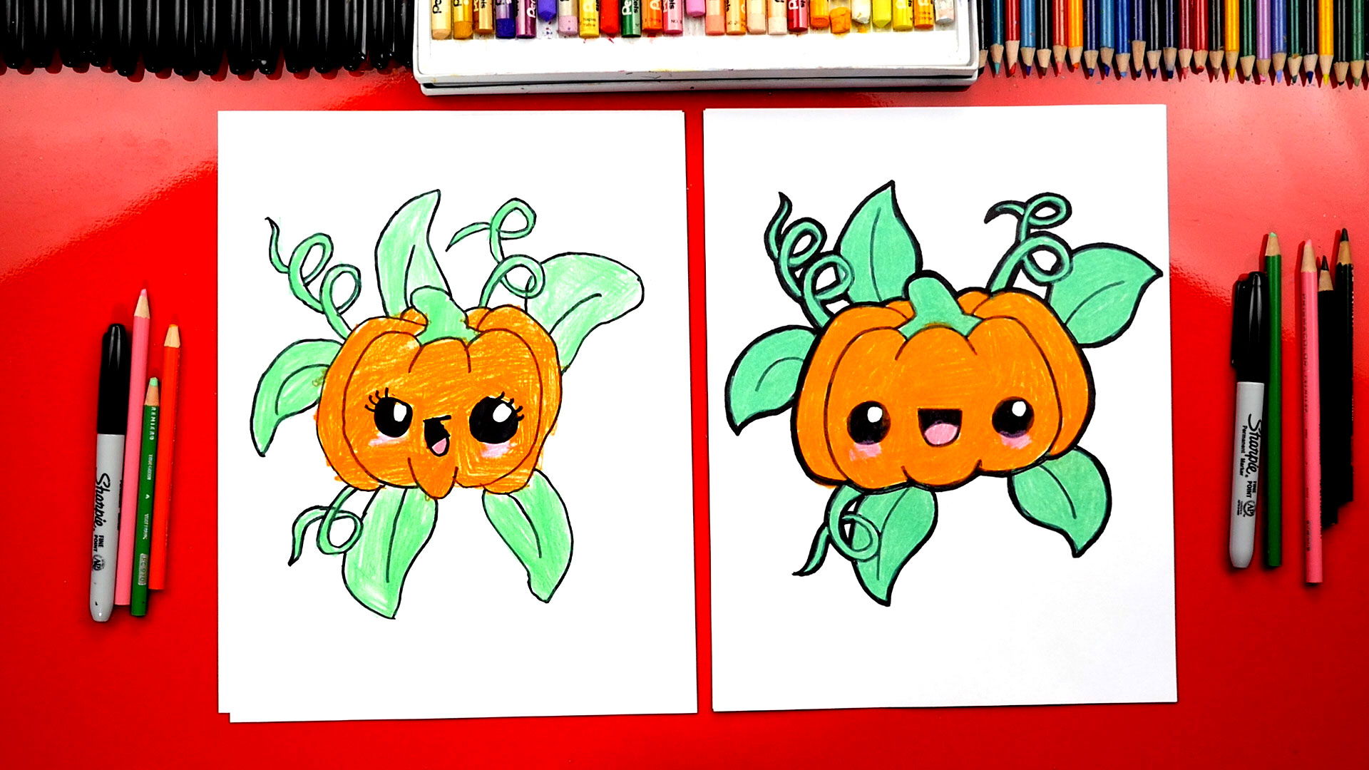 Pumpkin Marker Drawing  Pumpkin drawing, Pumpkin illustration, Marker  drawing