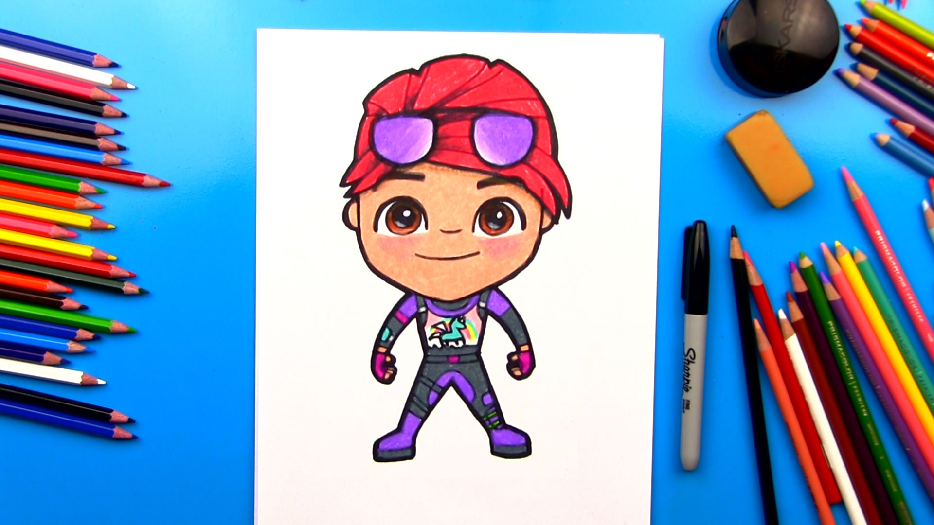 How To Draw Brite Bomber From Fortnite Art For Kids Hub - 